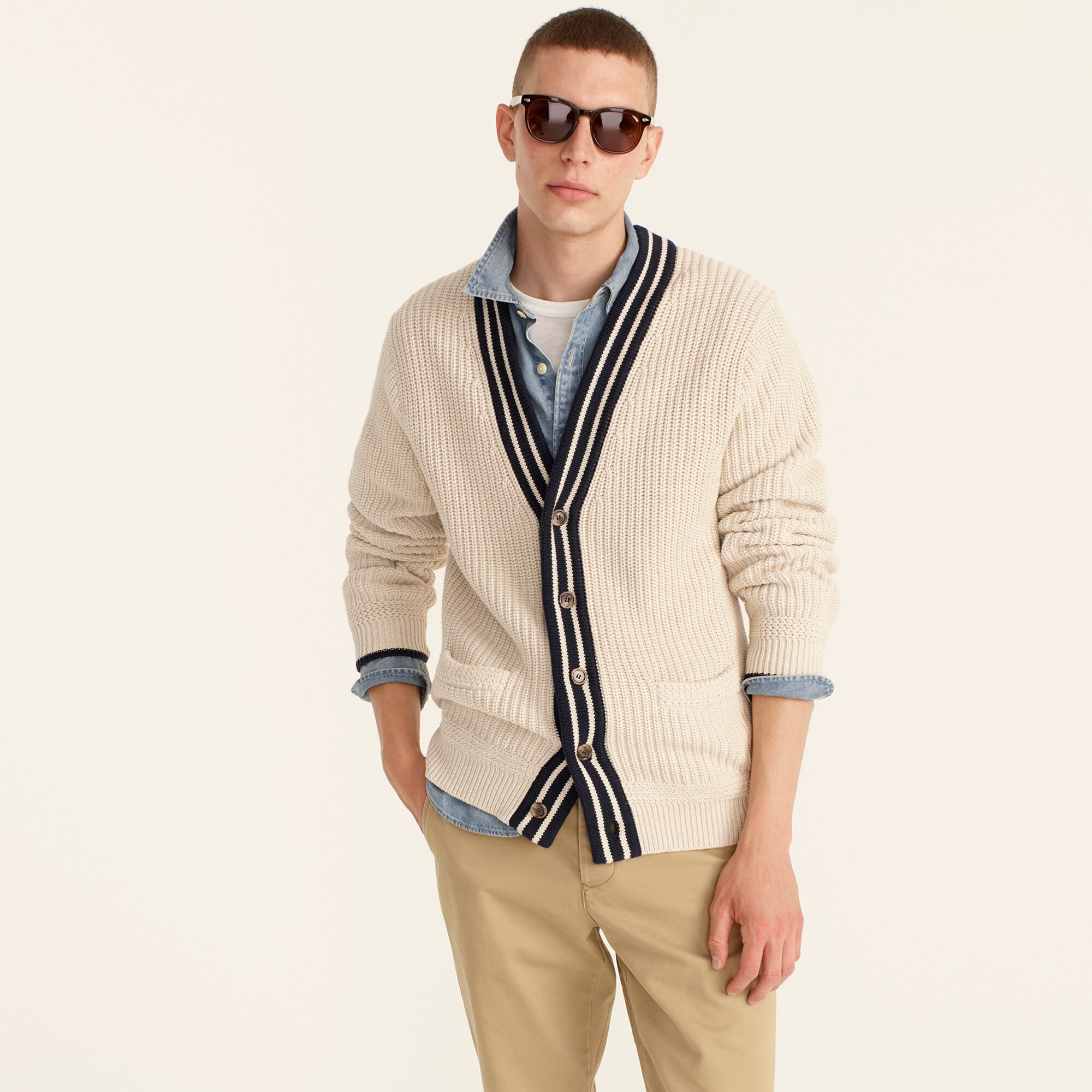 men's v neck varsity sweater
