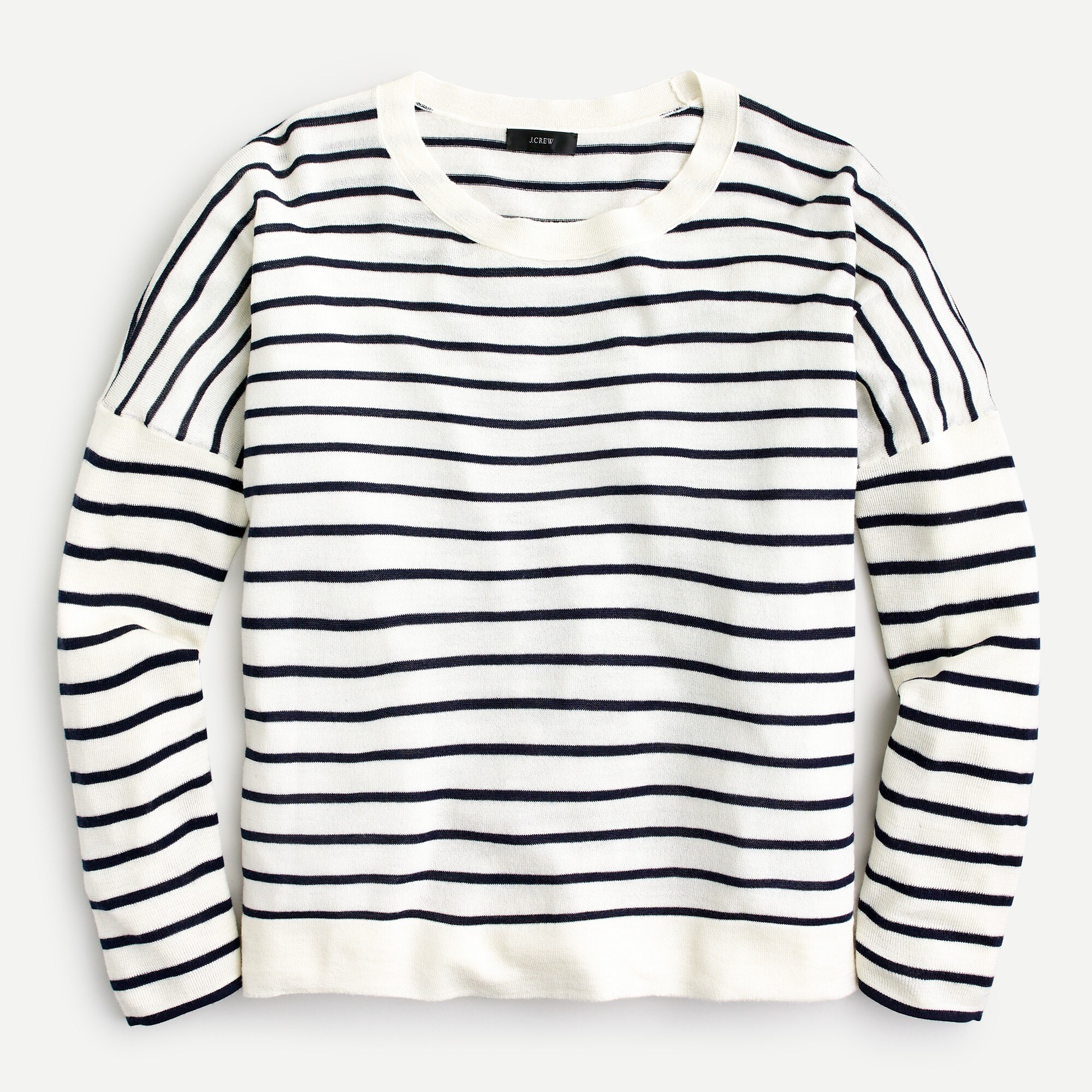 Relaxed-fit Crewneck Sweater In Stripe For Women | J.Crew