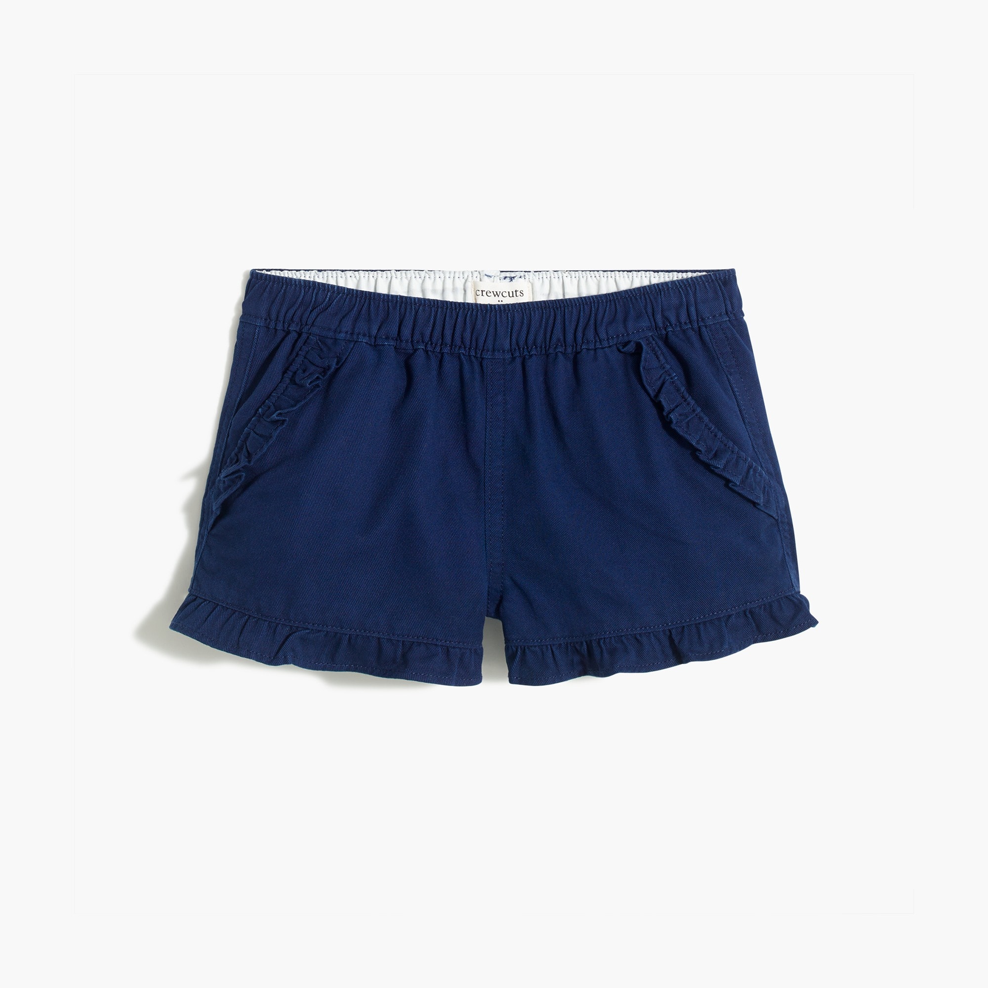 girls Girls' twill ruffle-trim short