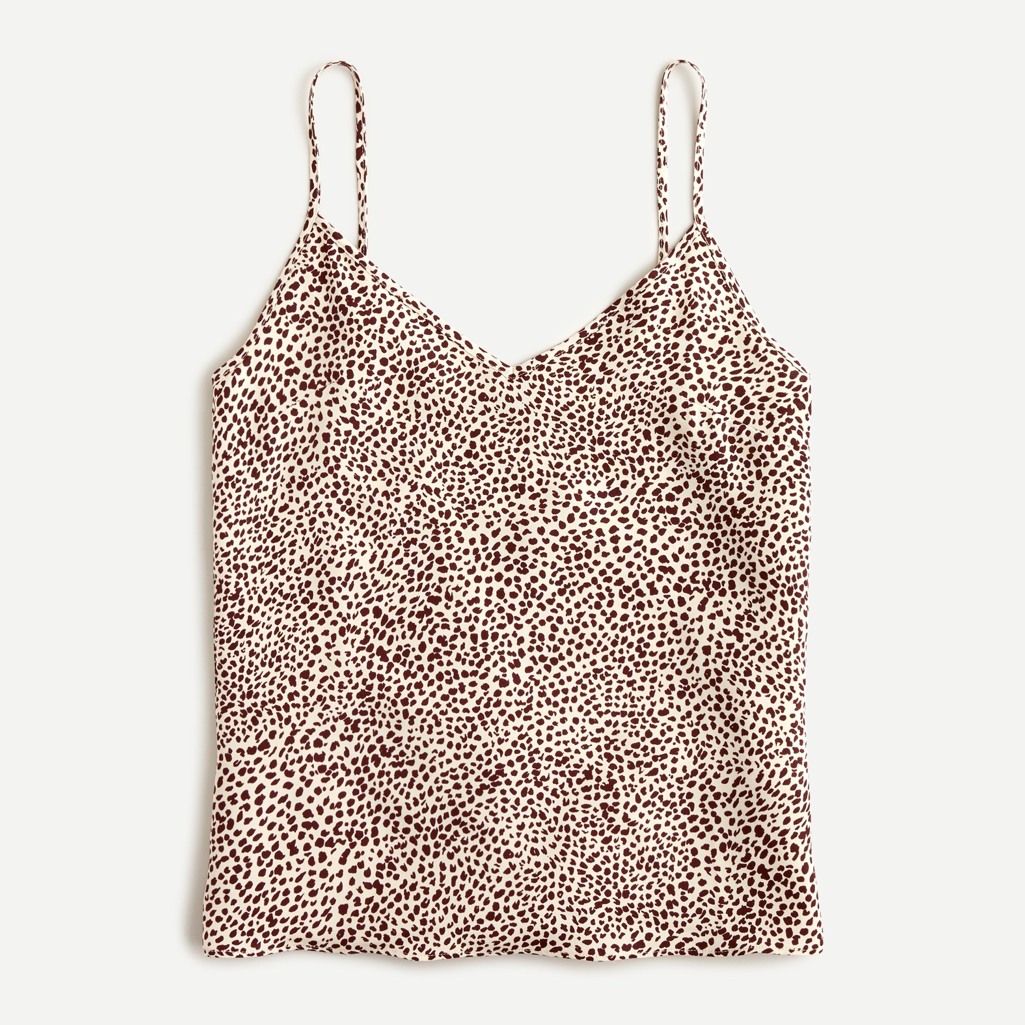 Silk camisole in leopard