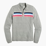 Pullover sweater with quarter zip