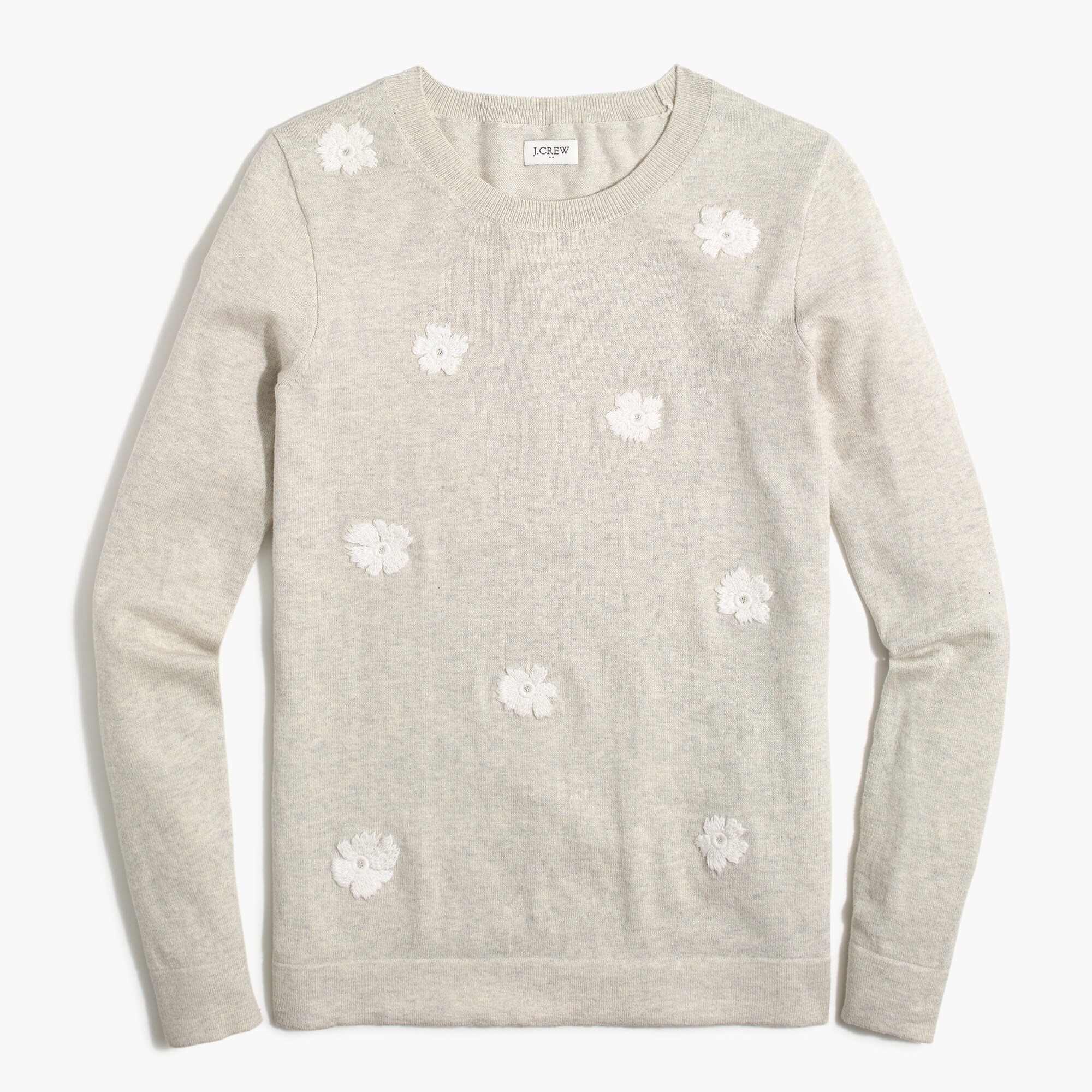 Daisy embroidered cotton Teddie sweater