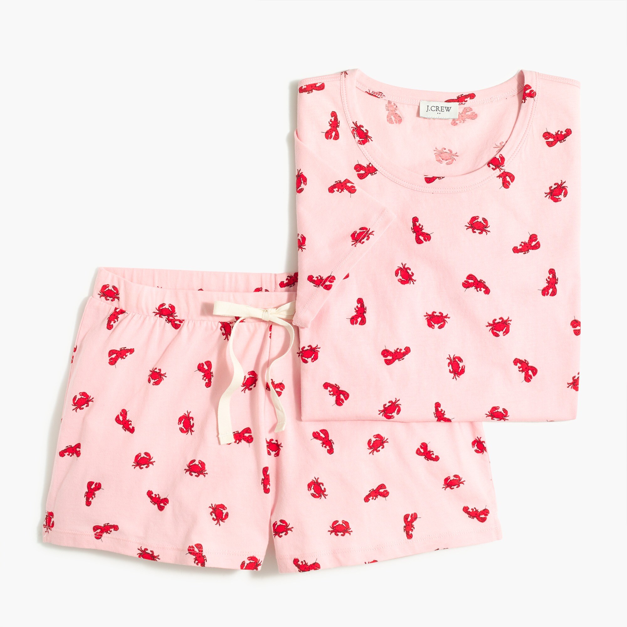 jersey tee and short pajama set for women