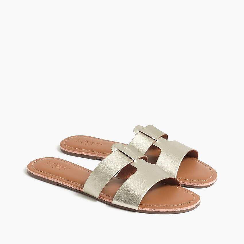 j.crew factory: beachside slide sandals for women, right side, view zoomed