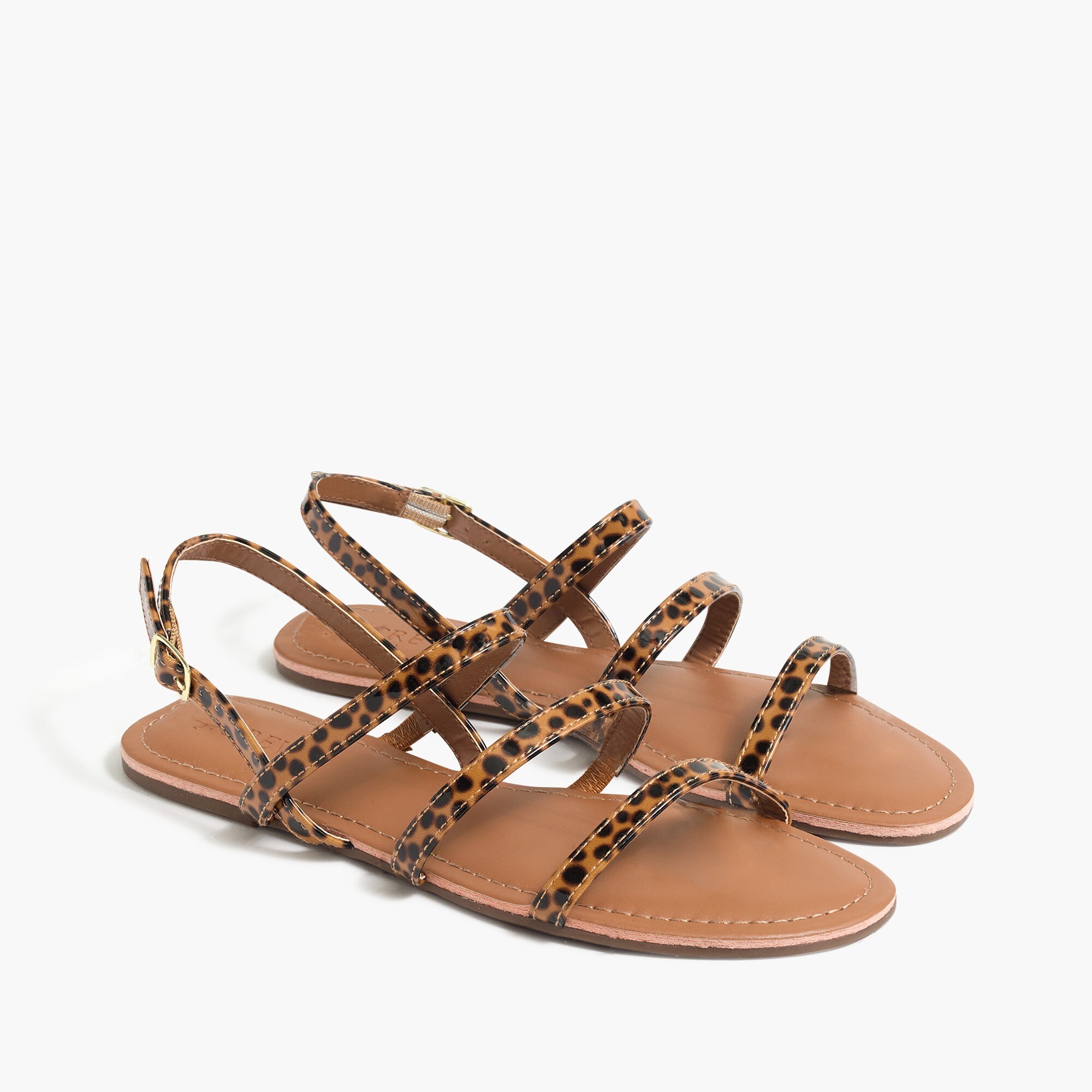 Tortoise ankle-strap sandals