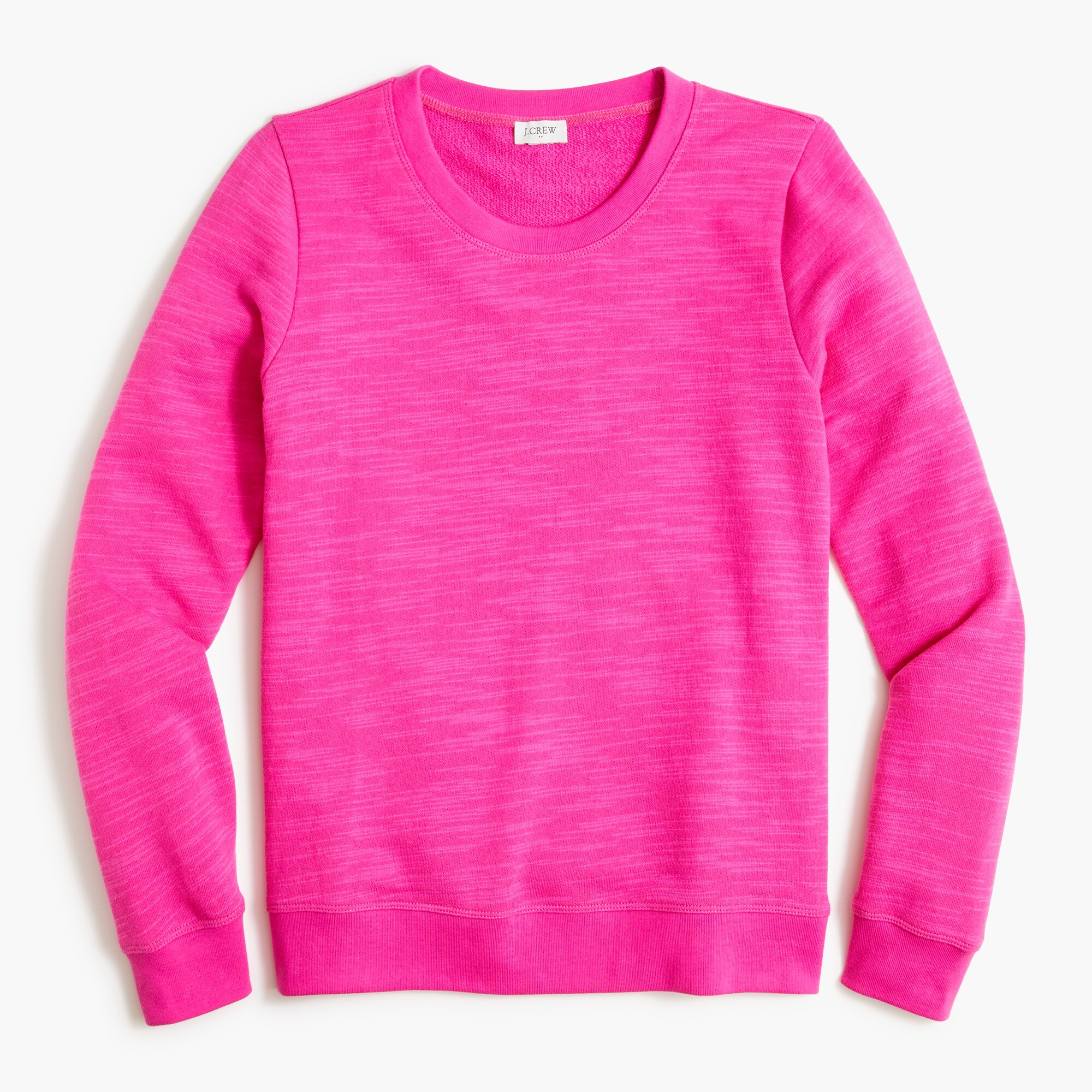 cotton terry crewneck sweatshirt for women