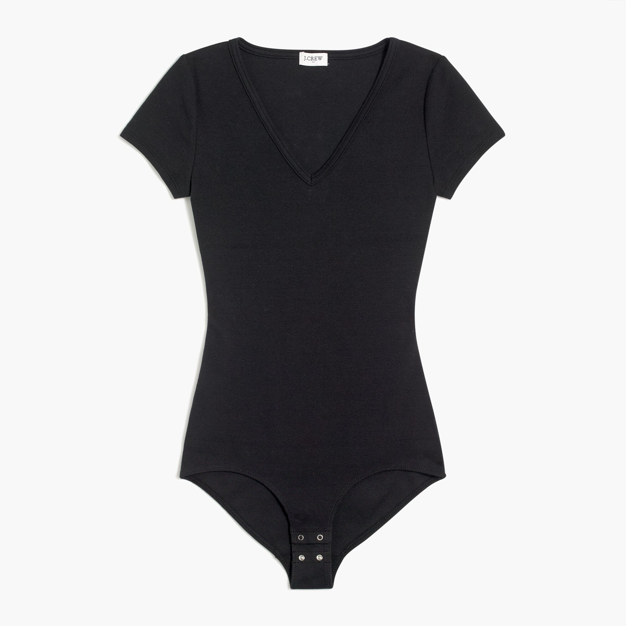 Short-sleeve V-neck bodysuit