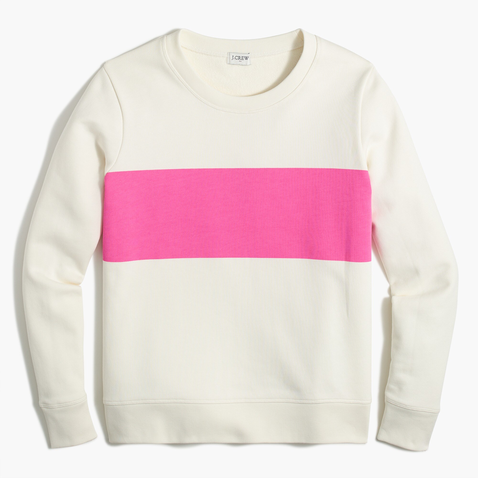 bold striped crewneck sweatshirt for women