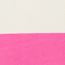 Bold striped crewneck sweatshirt IVORY NEON FLAMINGO bold striped crewneck sweatshirt for women