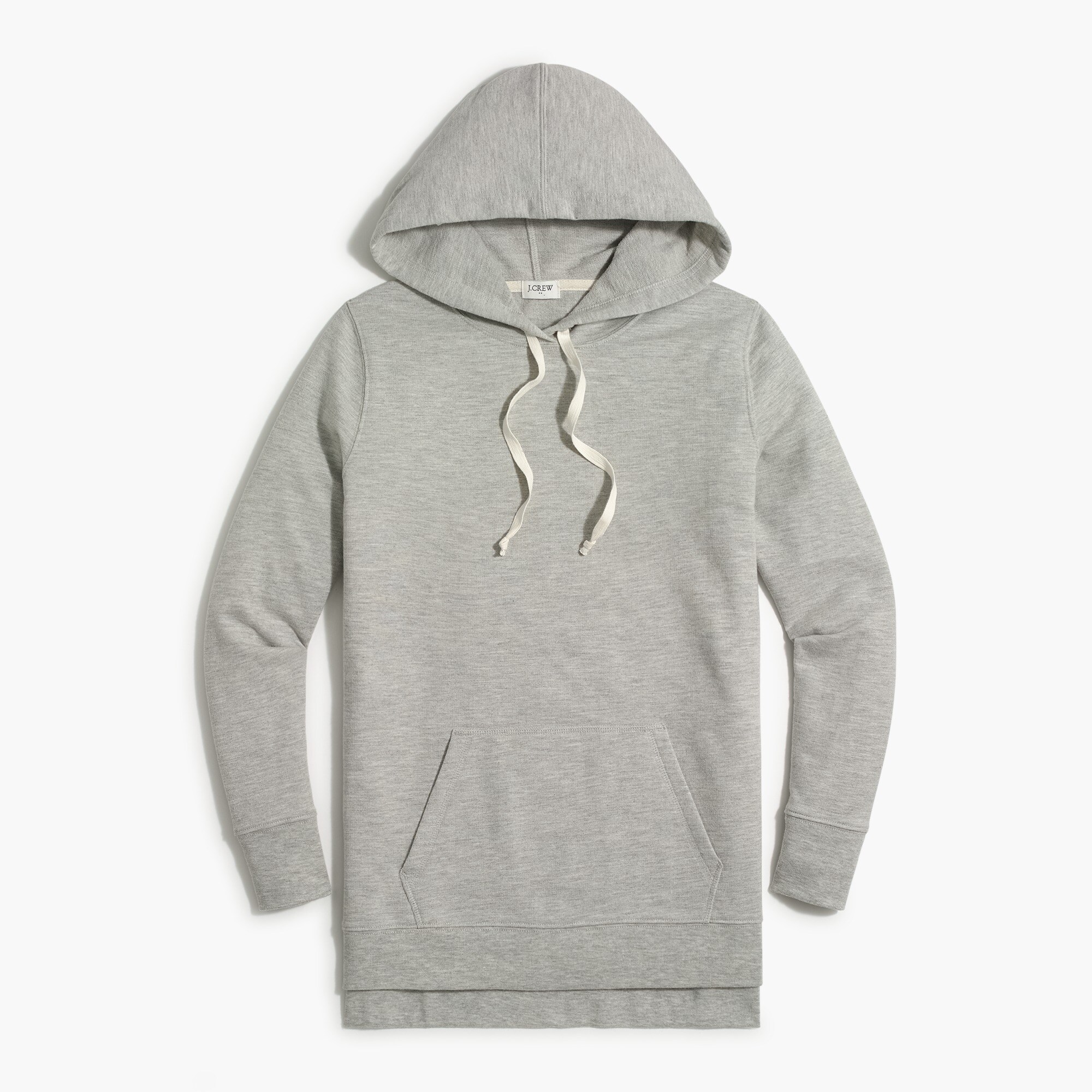 Side-slit tunic hoodie