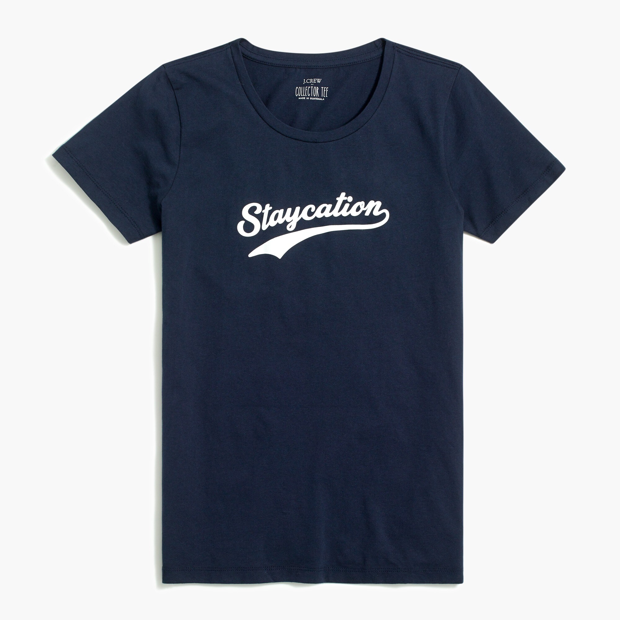 "staycation" graphic tee for women