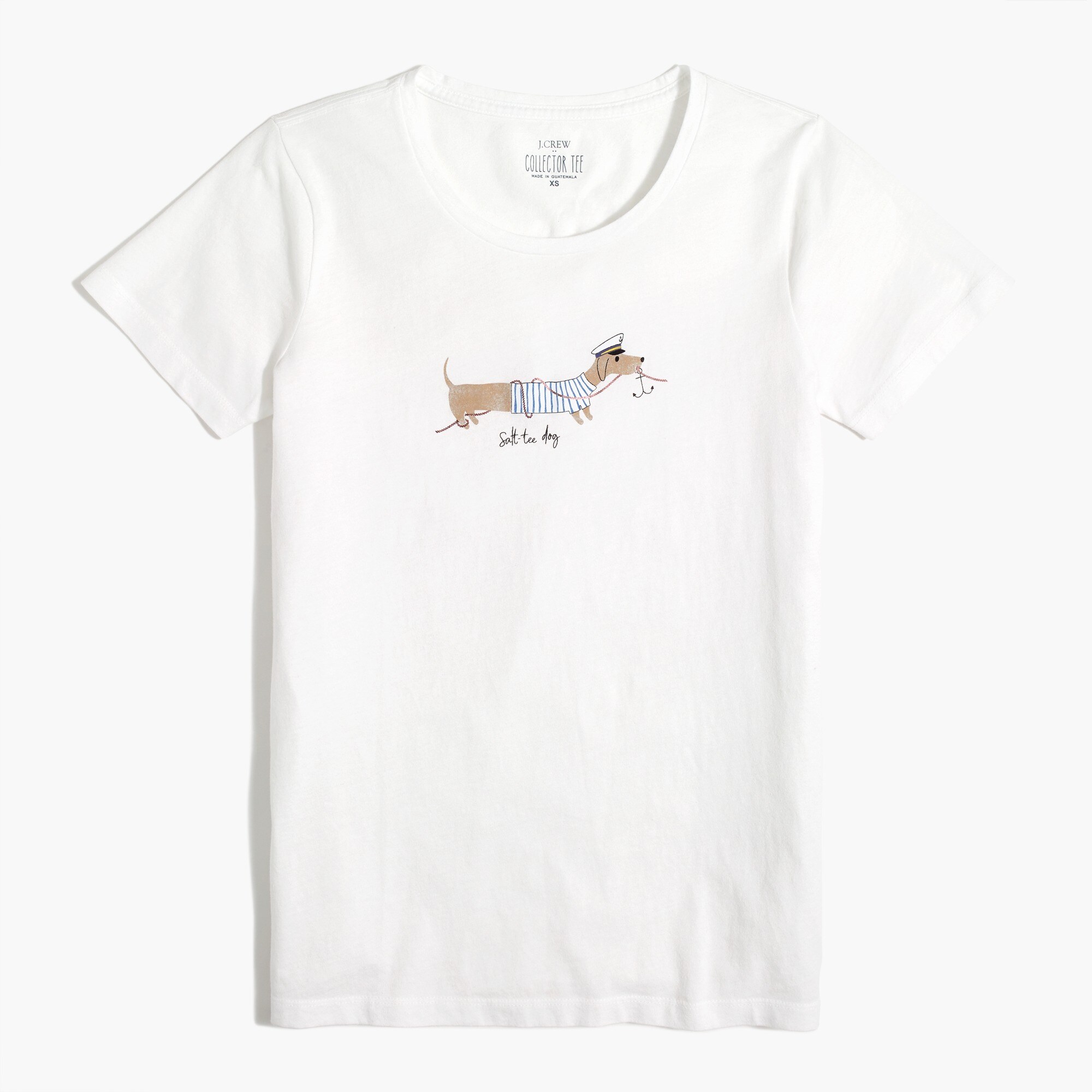 salty dachshund graphic tee for women