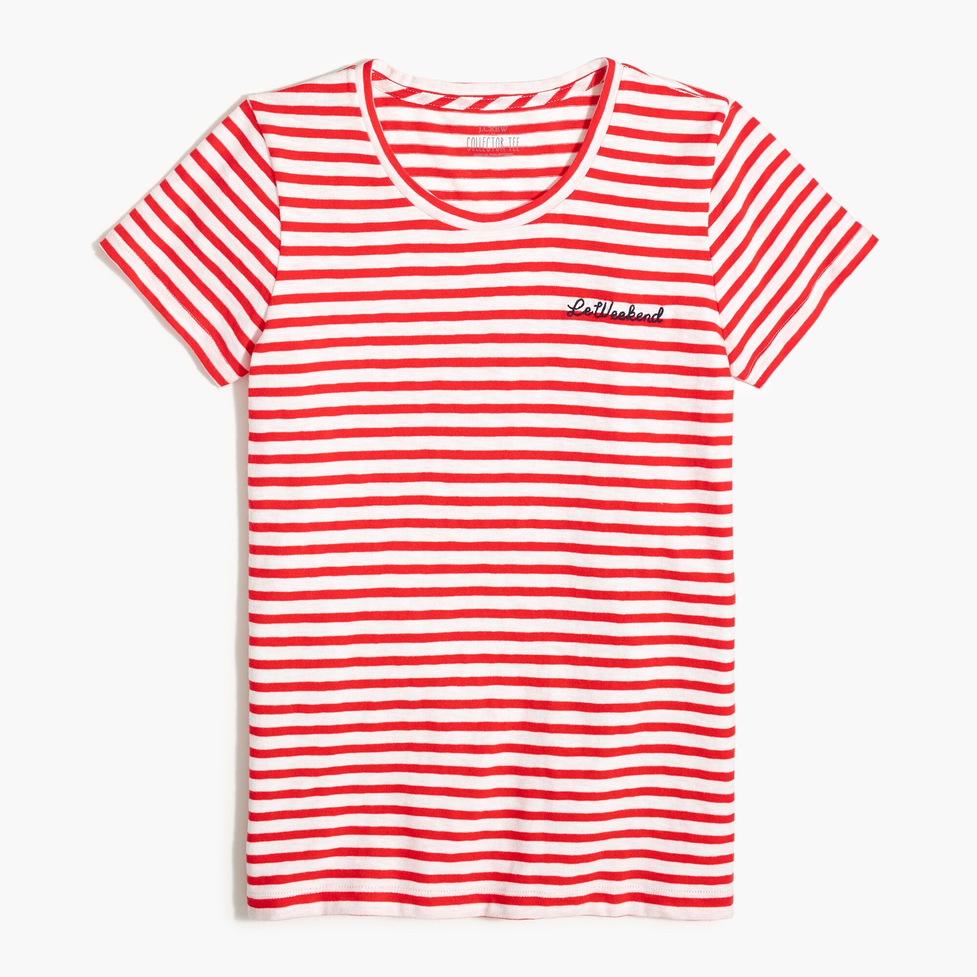 "Le weekend" chain-stitch graphic tee