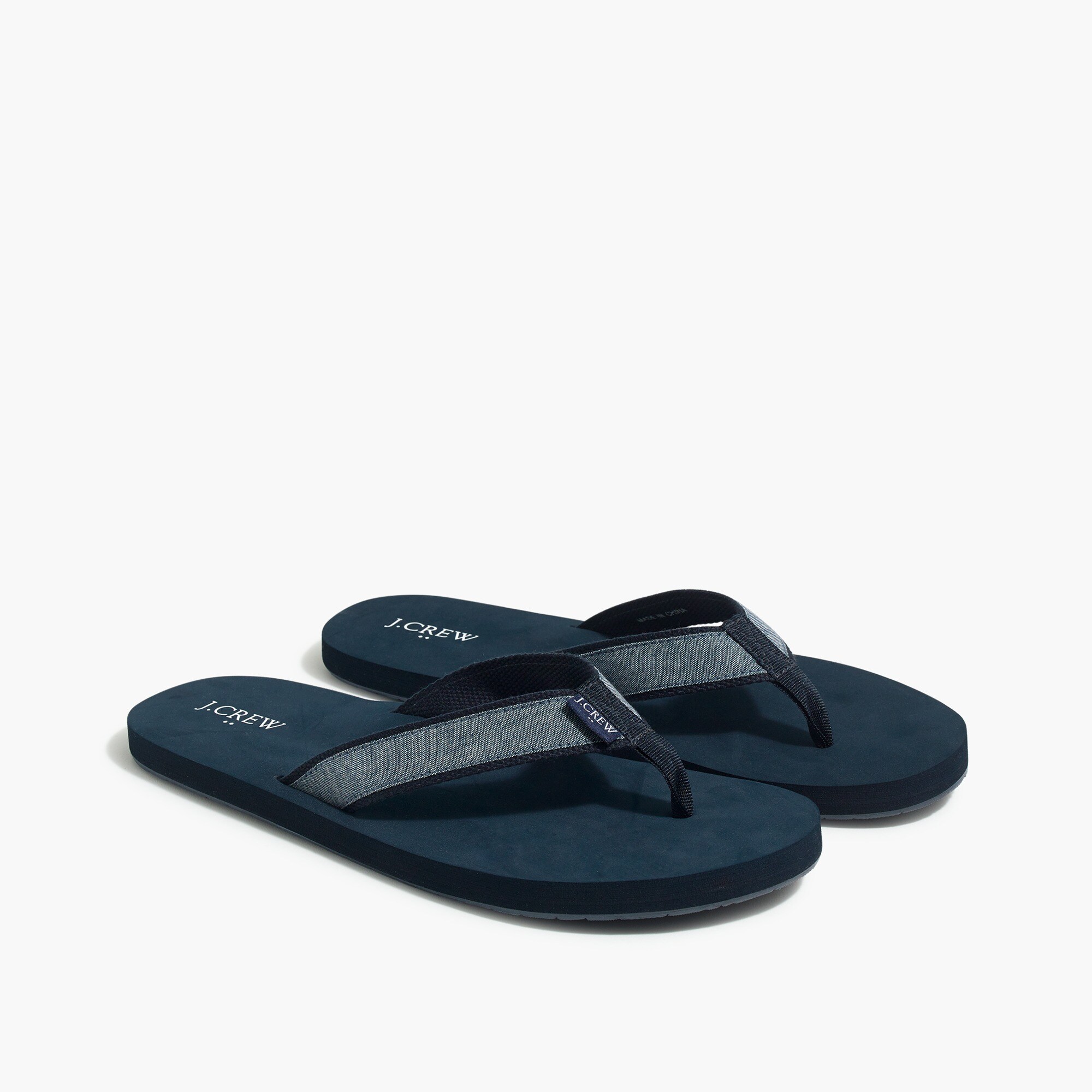 chambray flip-flops for men