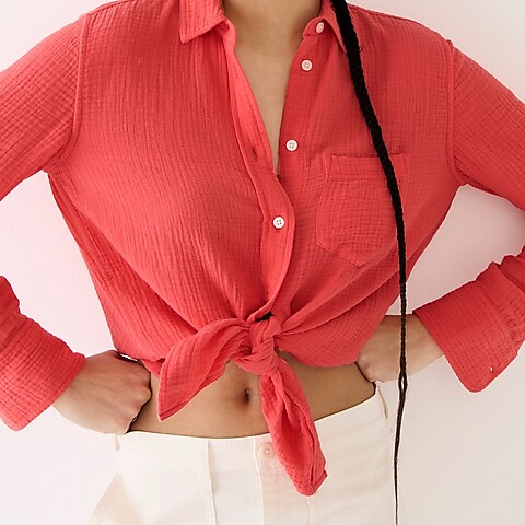 womens Classic-fit soft gauze shirt