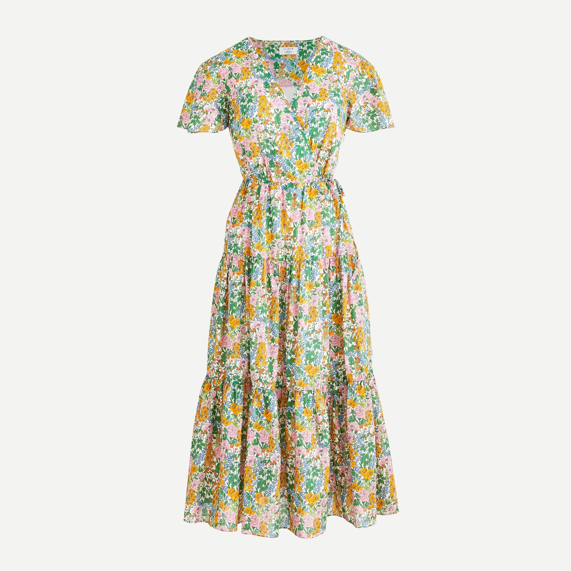 J.Crew: Faux-wrap Dress In Liberty® Mini Floral Walk For Women