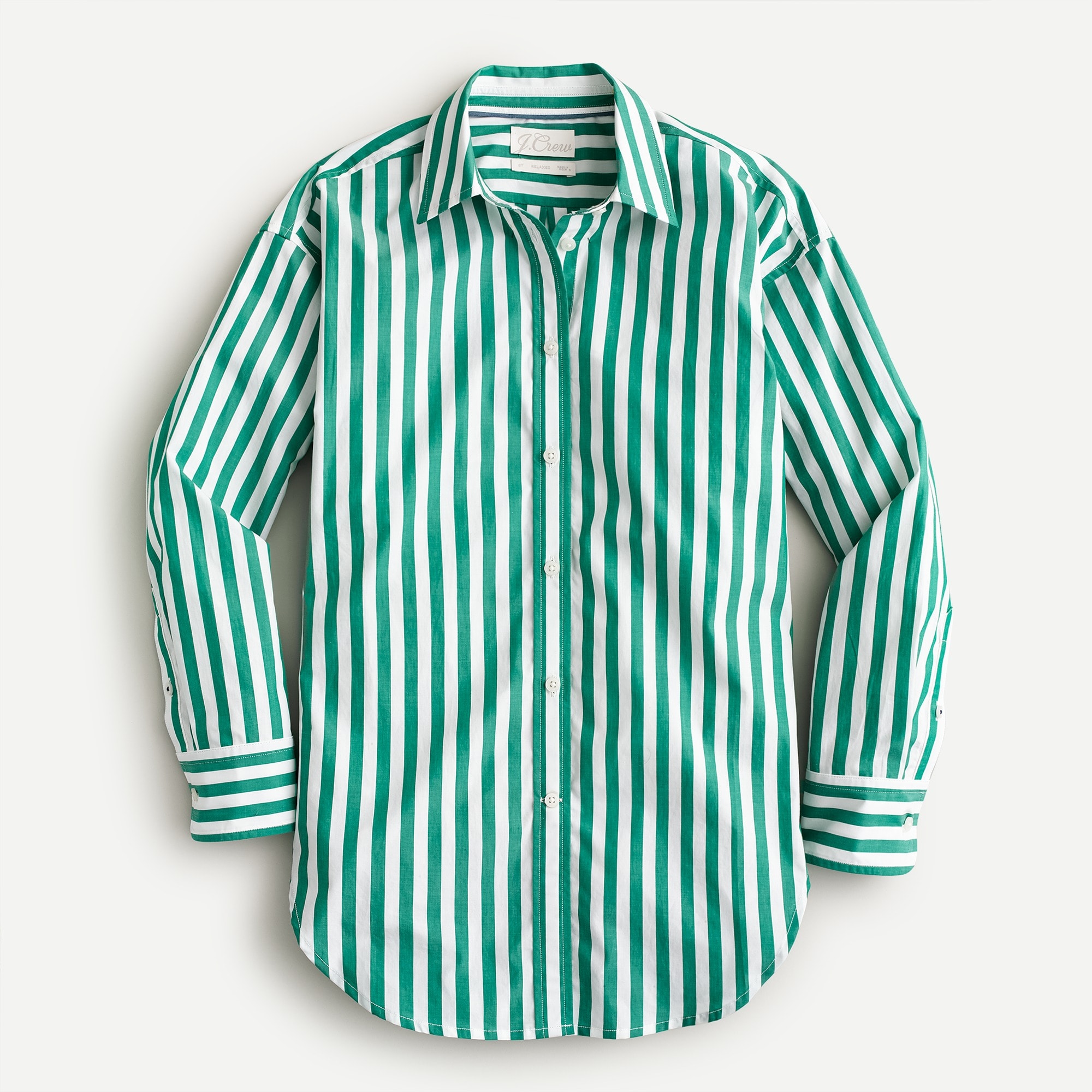 PAULA tassel-detail striped shirt - Green