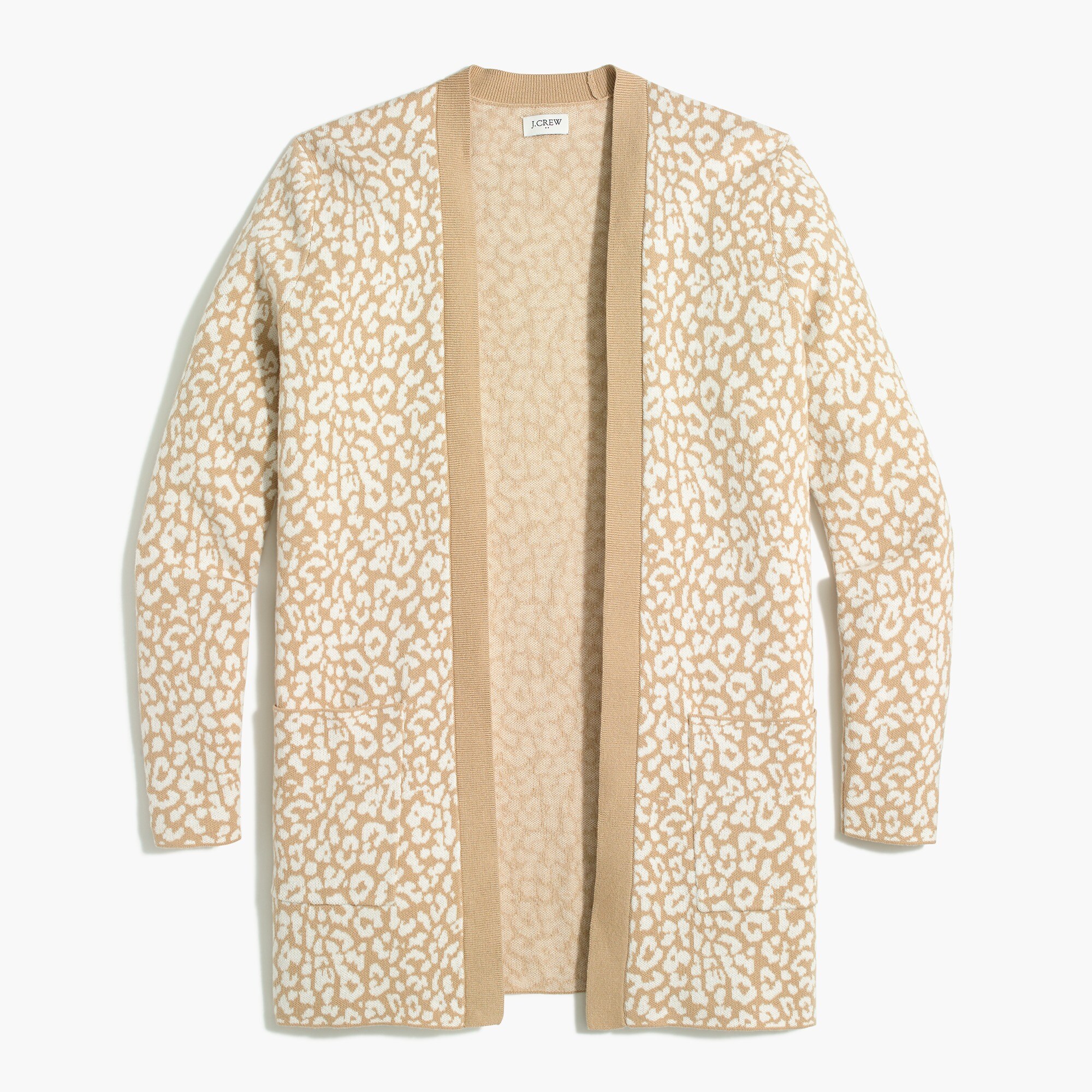 leopard open cardigan sweater for women