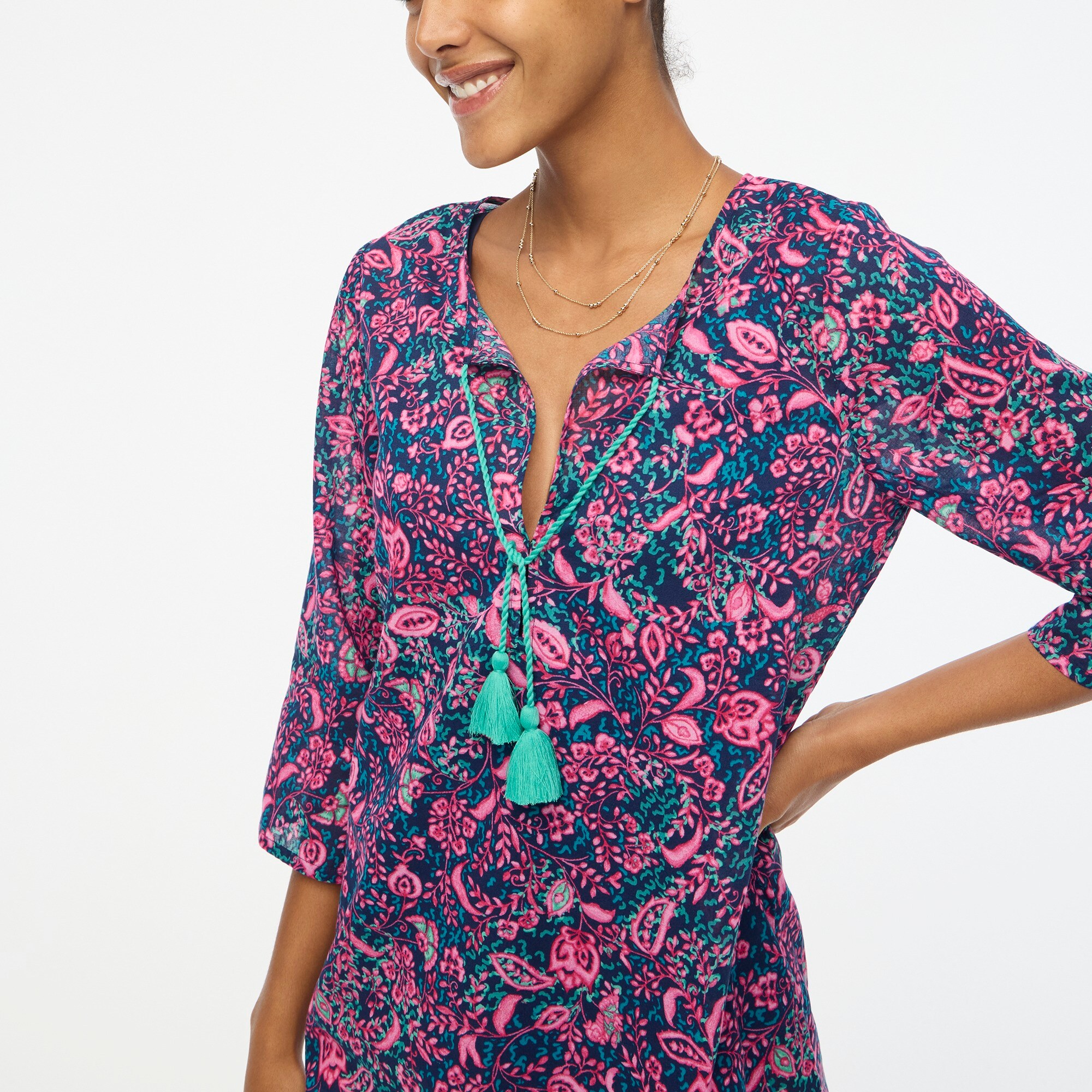 Printed cover-up tunic