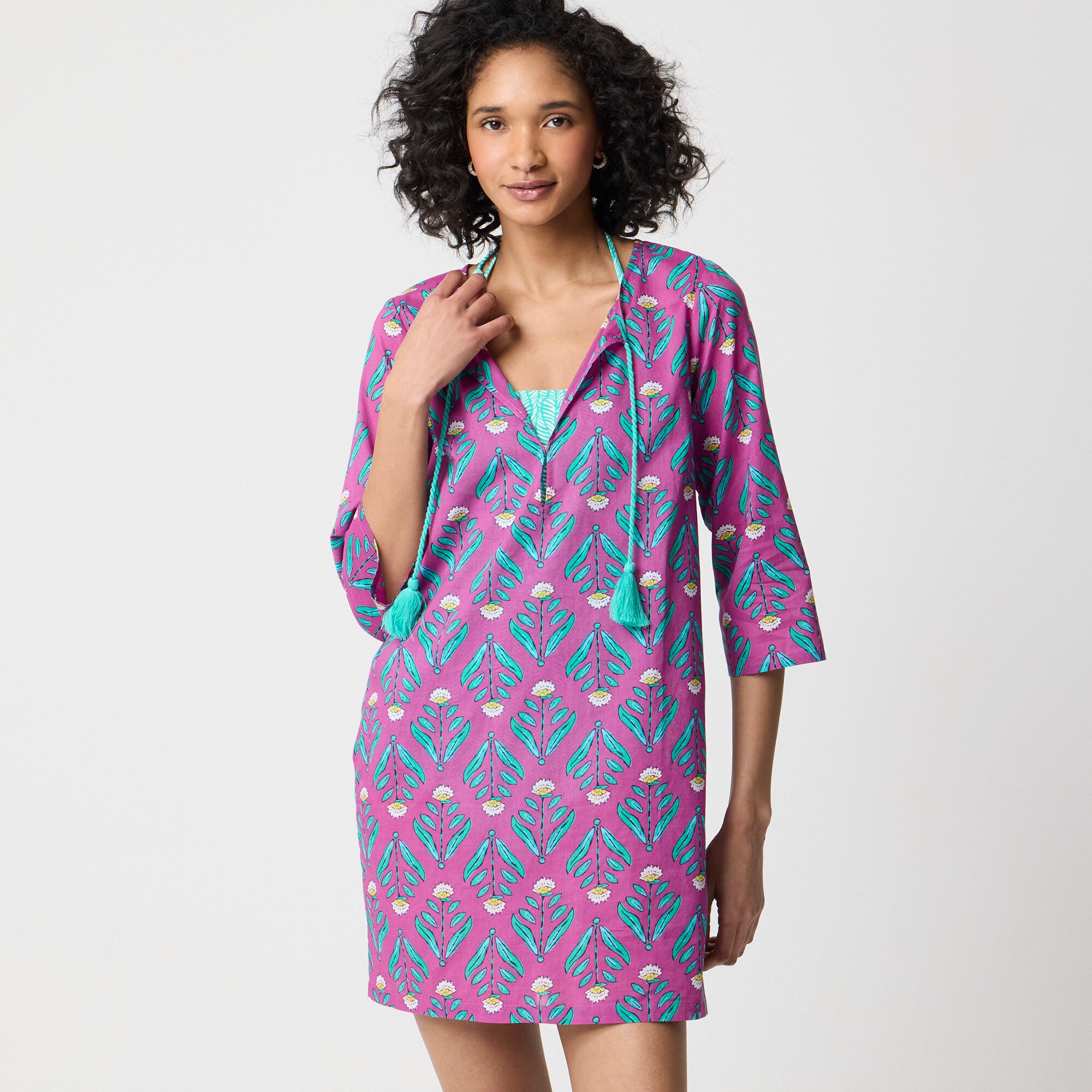  Printed beach tunic