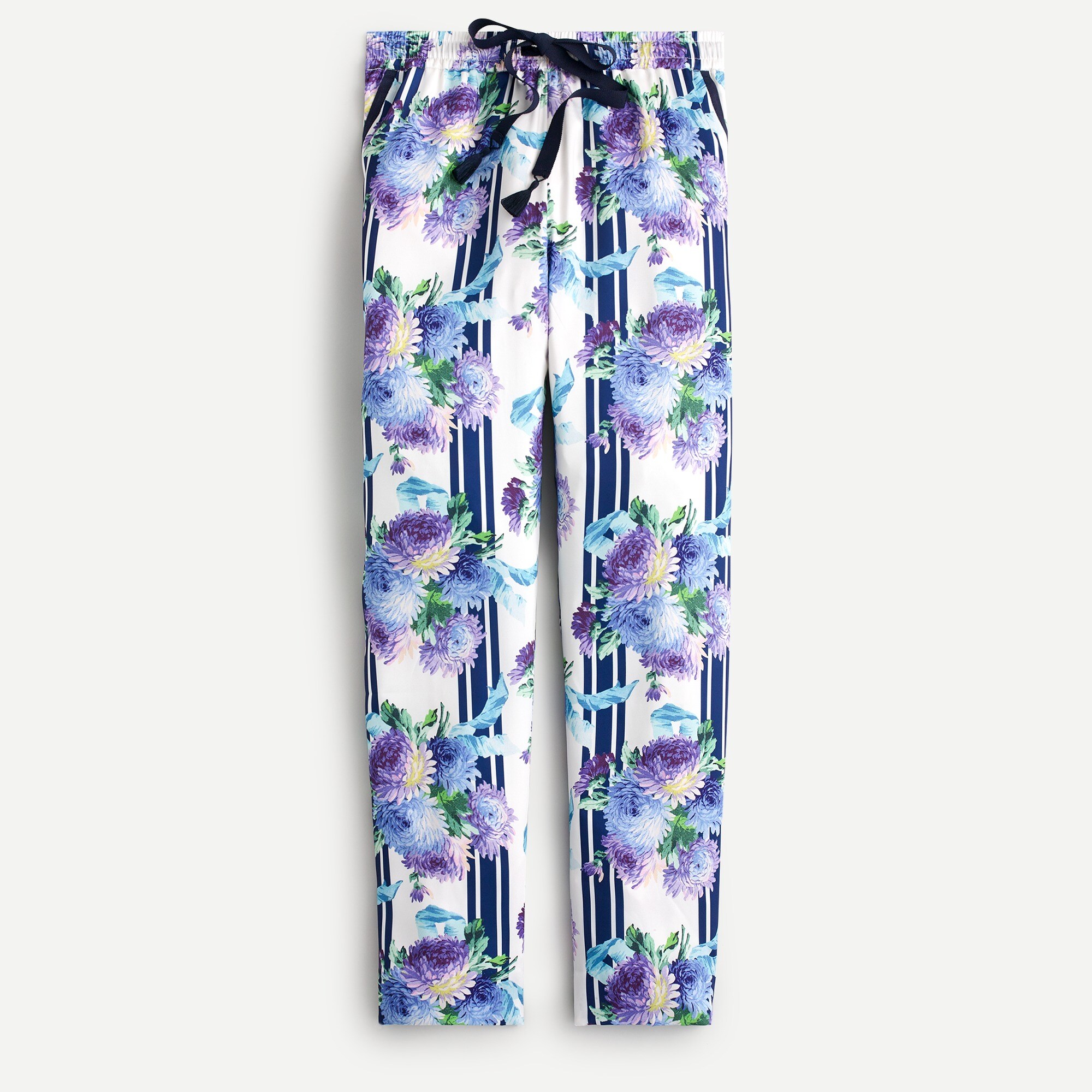 Drapey Pull-on Pant In Vintage Floral Stripe For Women | J.Crew