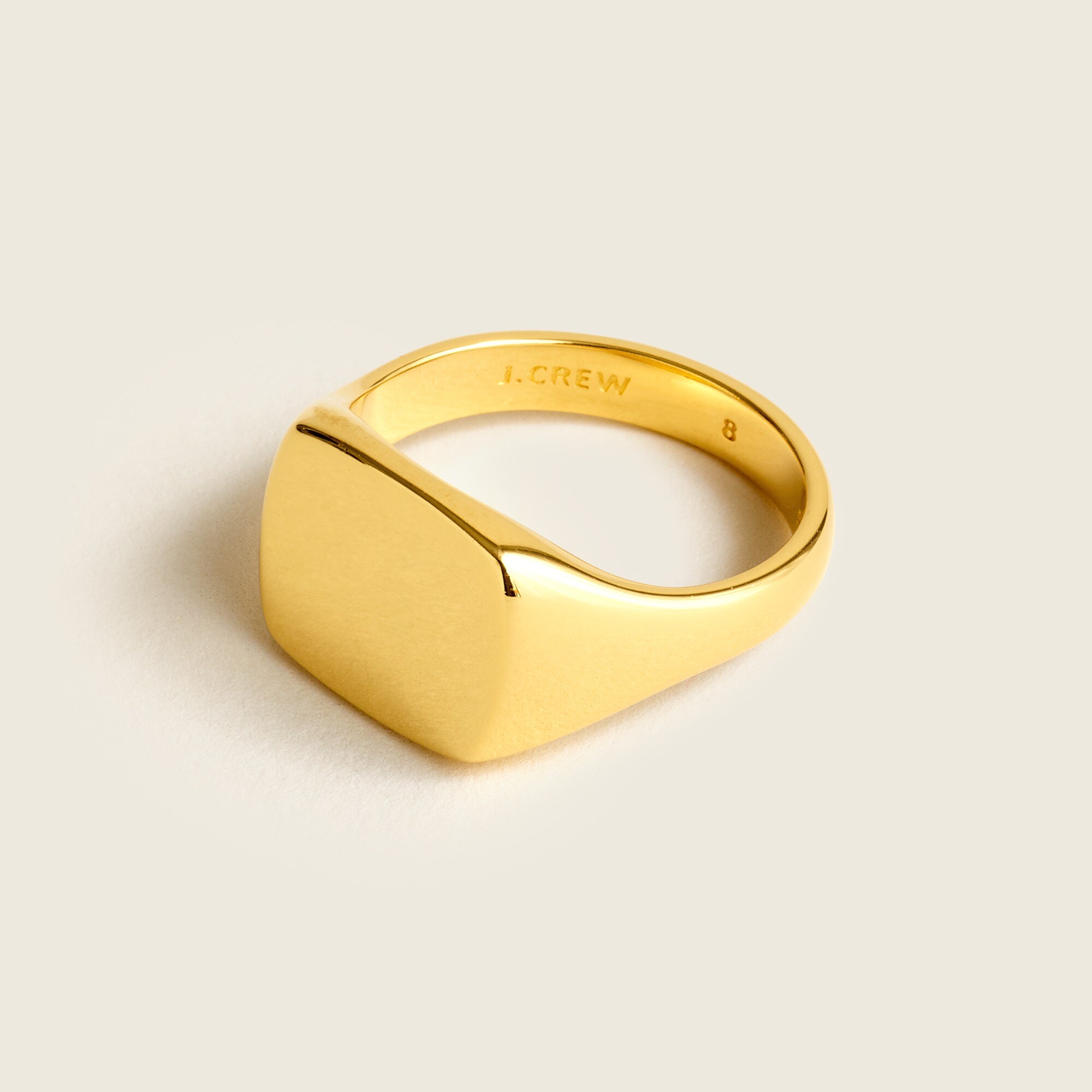 Demi-fine 14k gold-plated signet ring