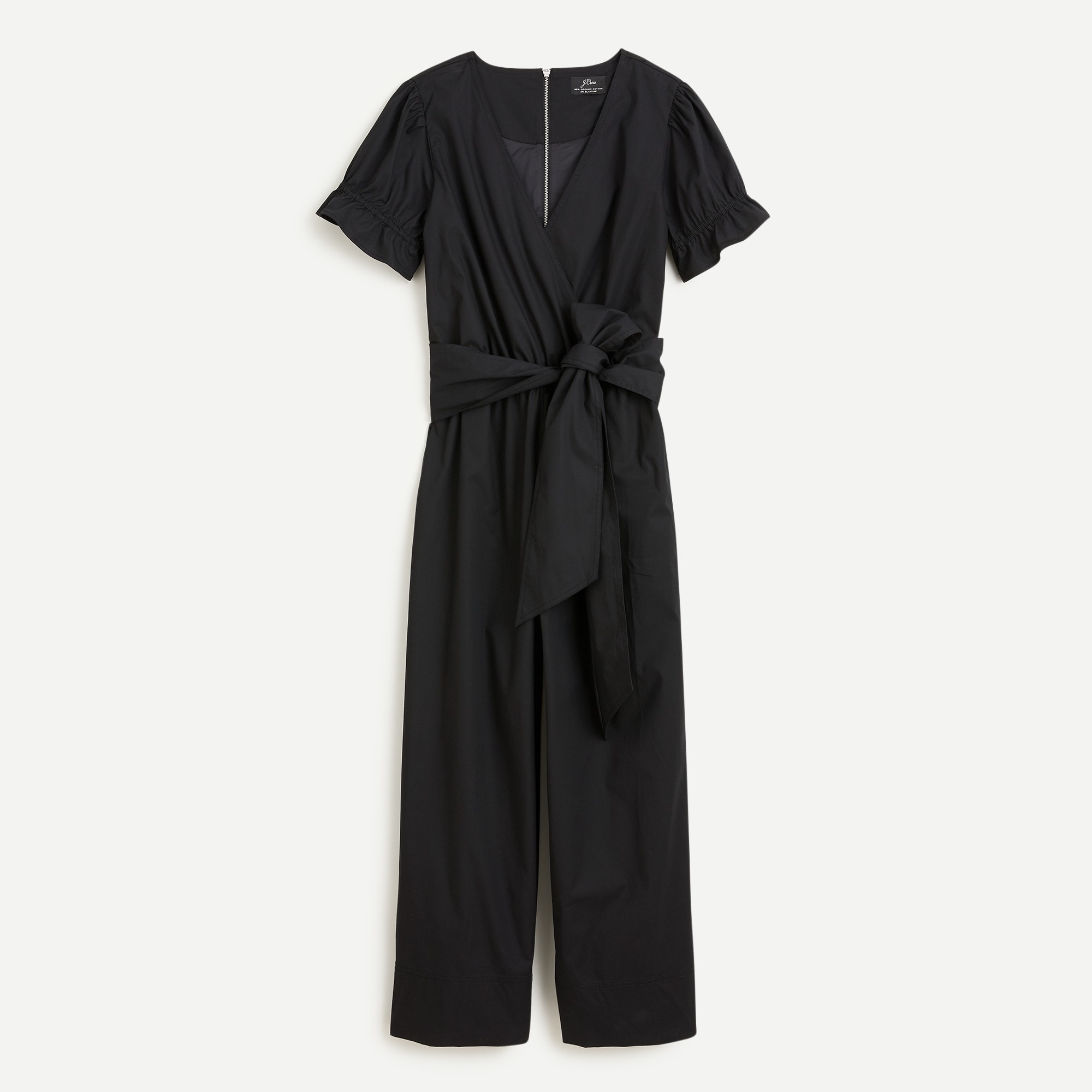 J.Crew: Ruffle Stretch Cotton Poplin Jumpsuit For Women