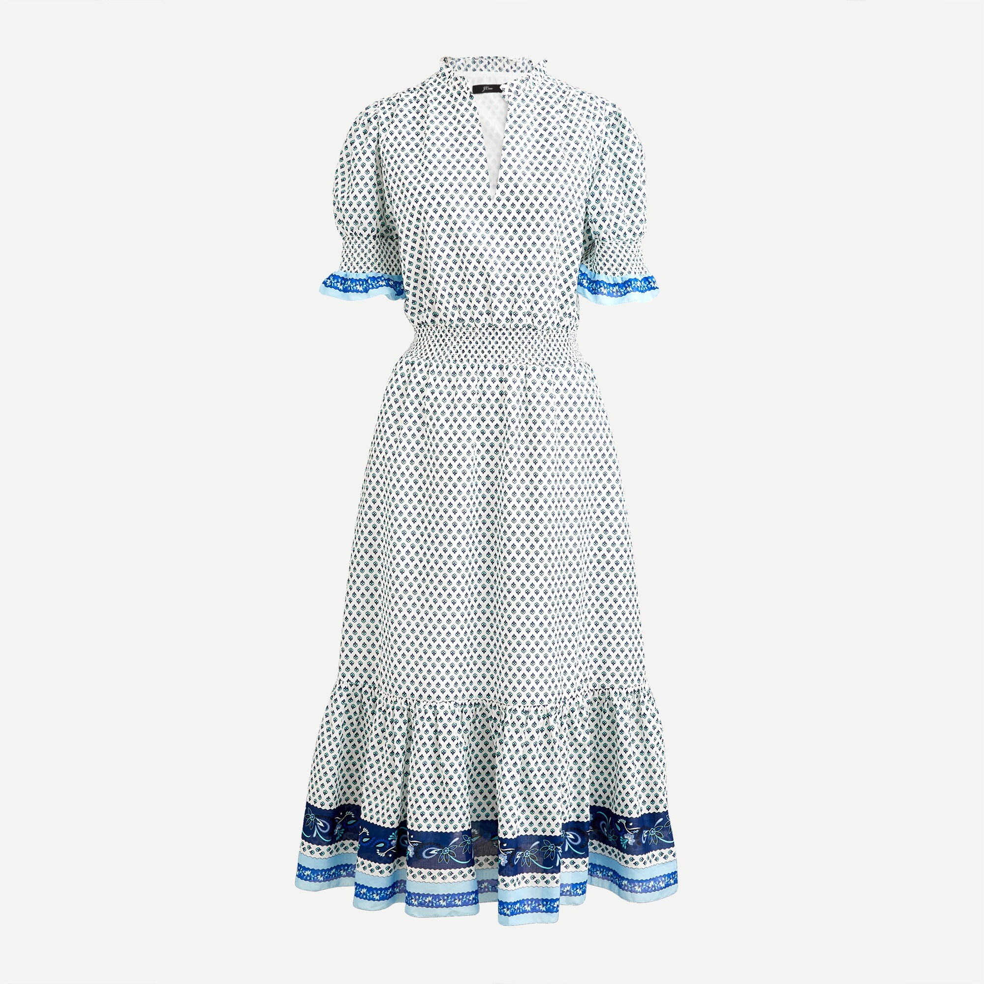 J.Crew Smocked Ruffle Dress In Cotton Voile For Women