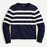 Relaxed-fit crewneck sweater in stripe
