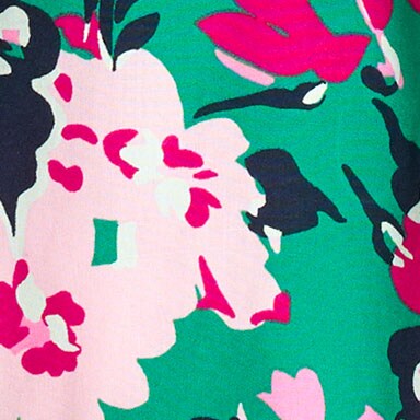 Tie-waist short in cotton poplin GREEN PINK tie-waist short in cotton poplin for women