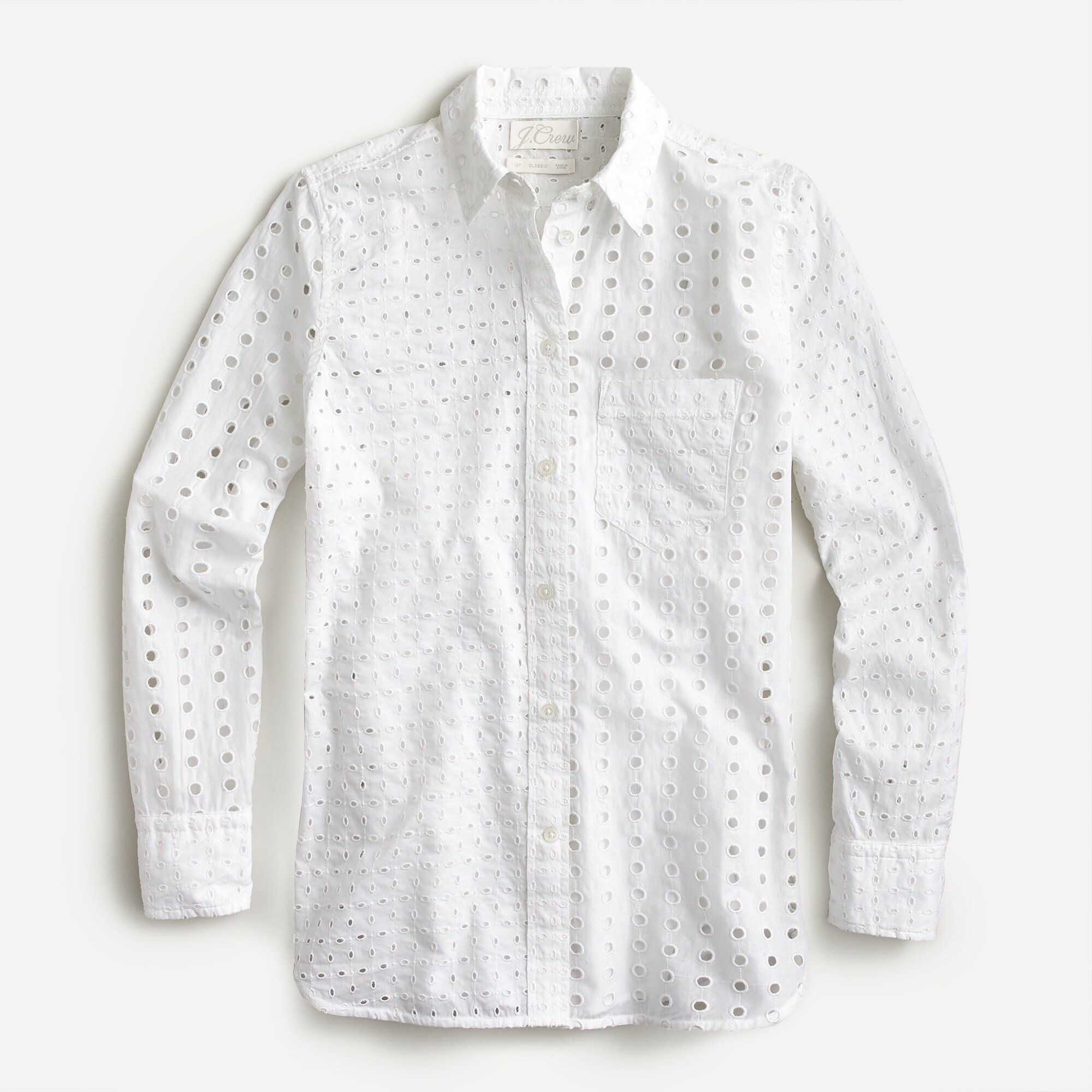 Classic-fit Shirt In Eyelet For Women | J.Crew