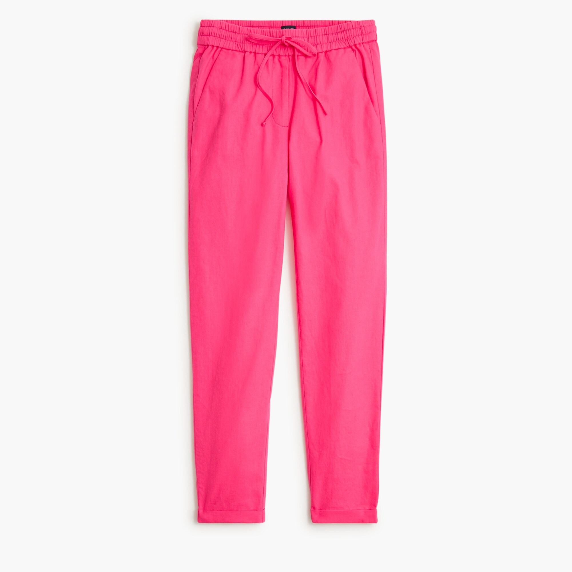 womens Tall linen-cotton drawstring pant