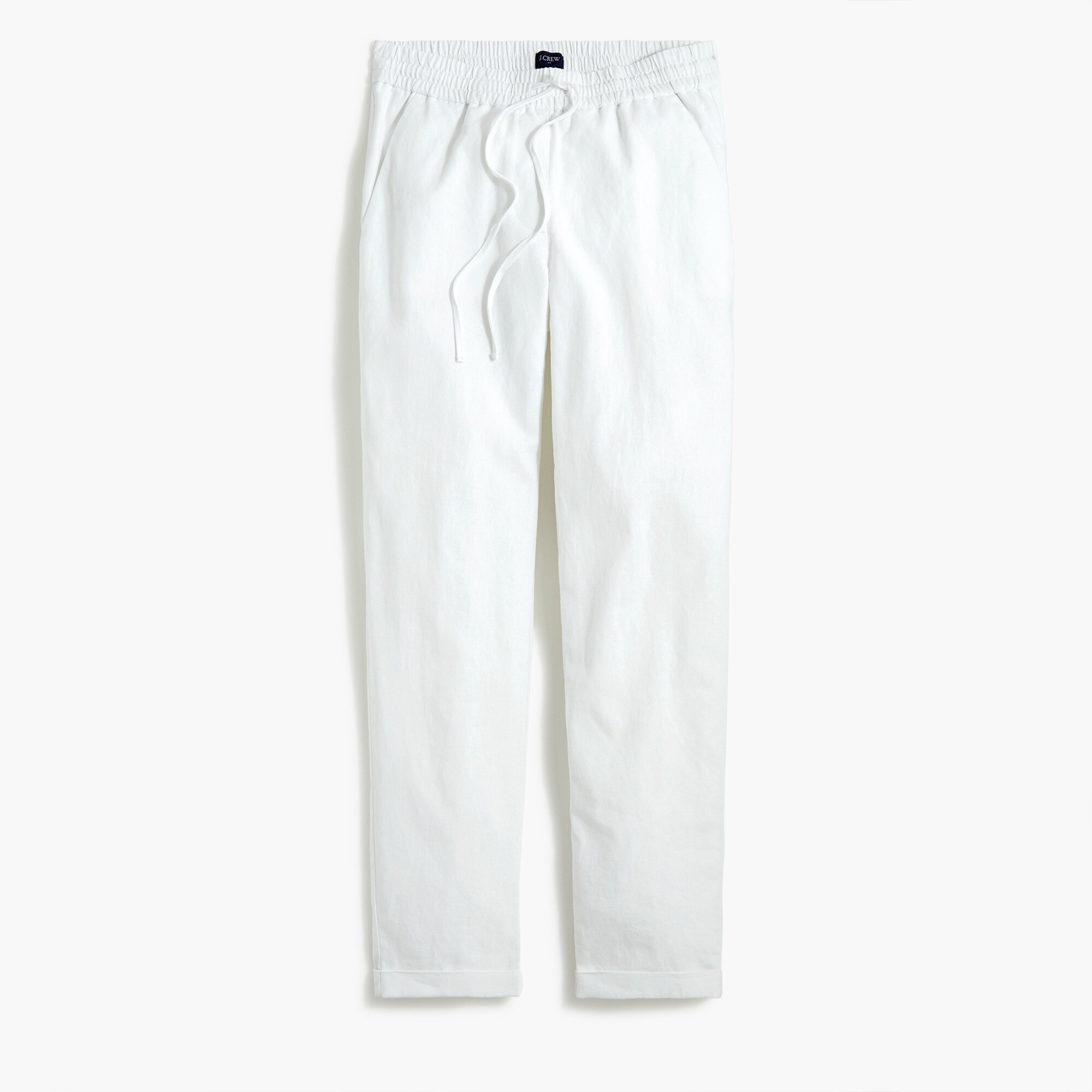  Linen-cotton blend drawstring pant