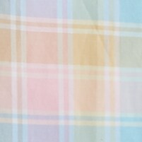 Classic-fit cotton-silk voile ruffleneck shirt in pastel plaid PASTEL PLAID classic-fit cotton-silk voile ruffleneck shirt in pastel plaid for women