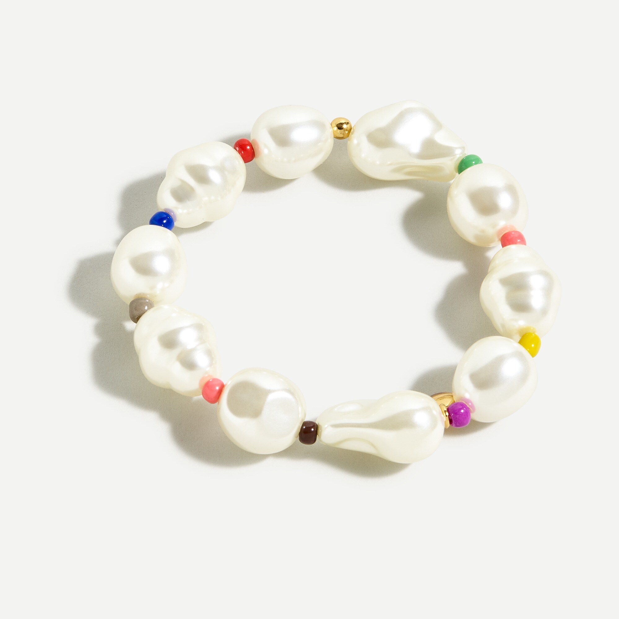 J.Crew Rainbow Pop Pearl Stretch Bracelet For Women