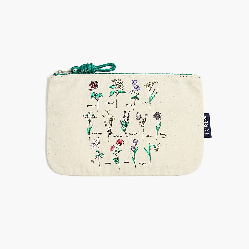 factory: canvas pouch for women, right side, view zoomed