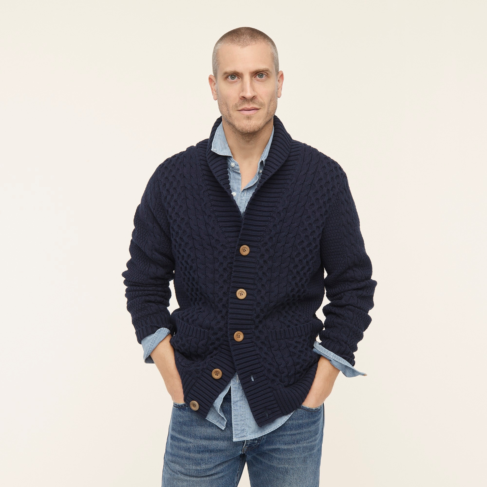 j crew cotton cardigan
