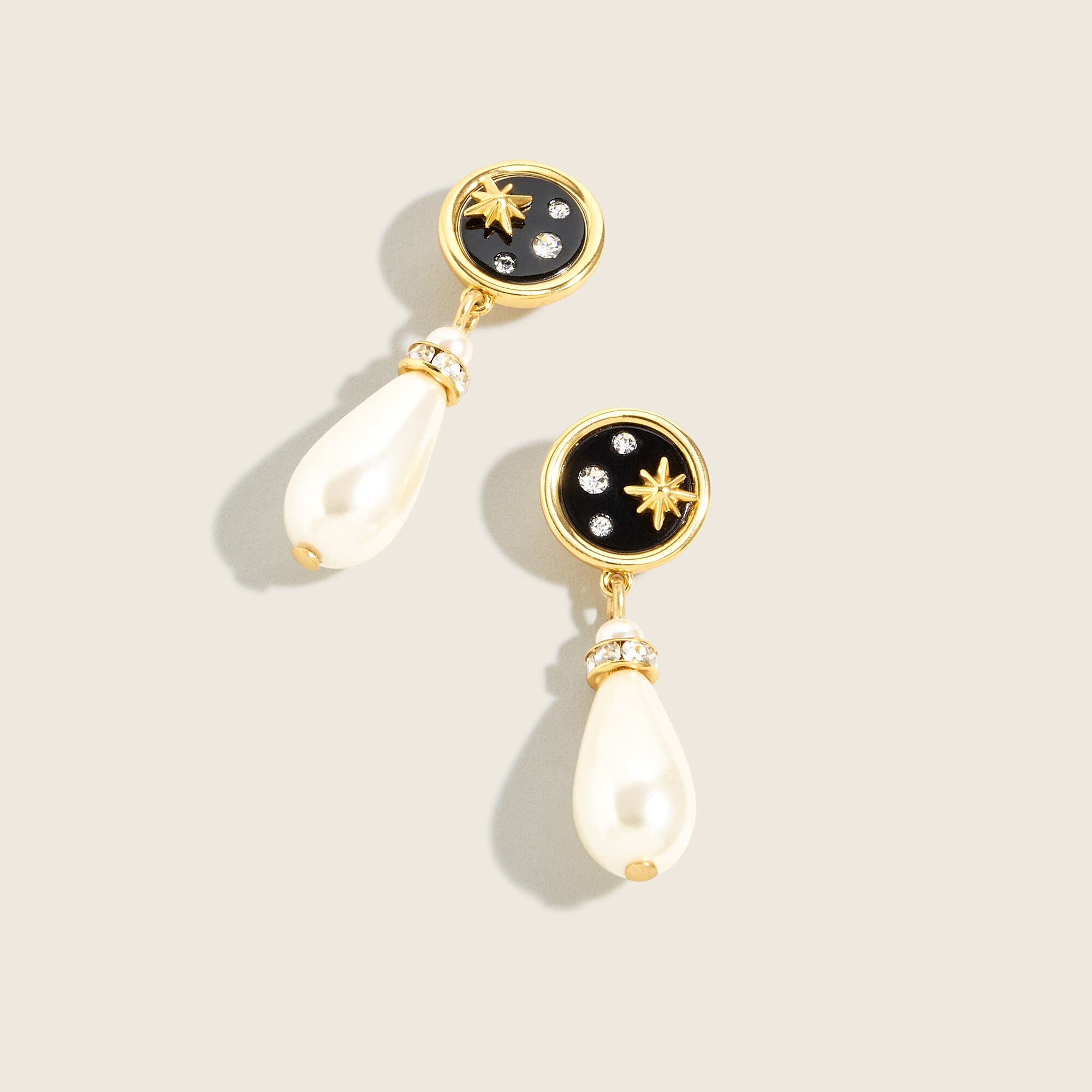 Celestial pearl drop earrings