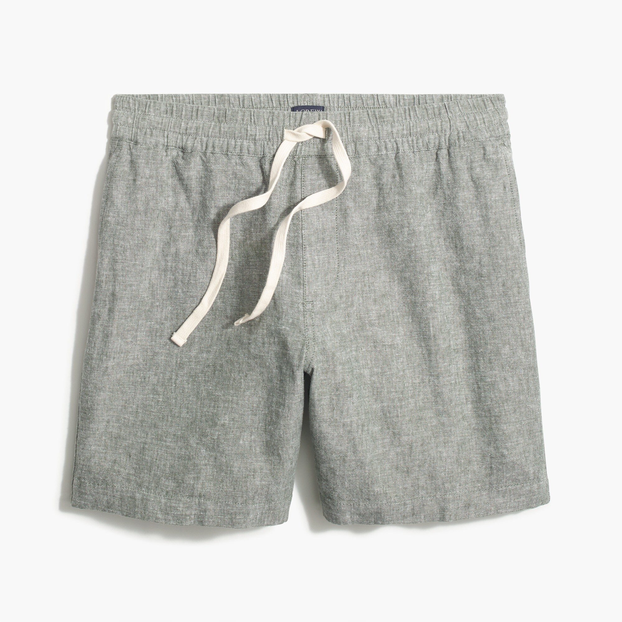 7" linen-cotton drawstring short
