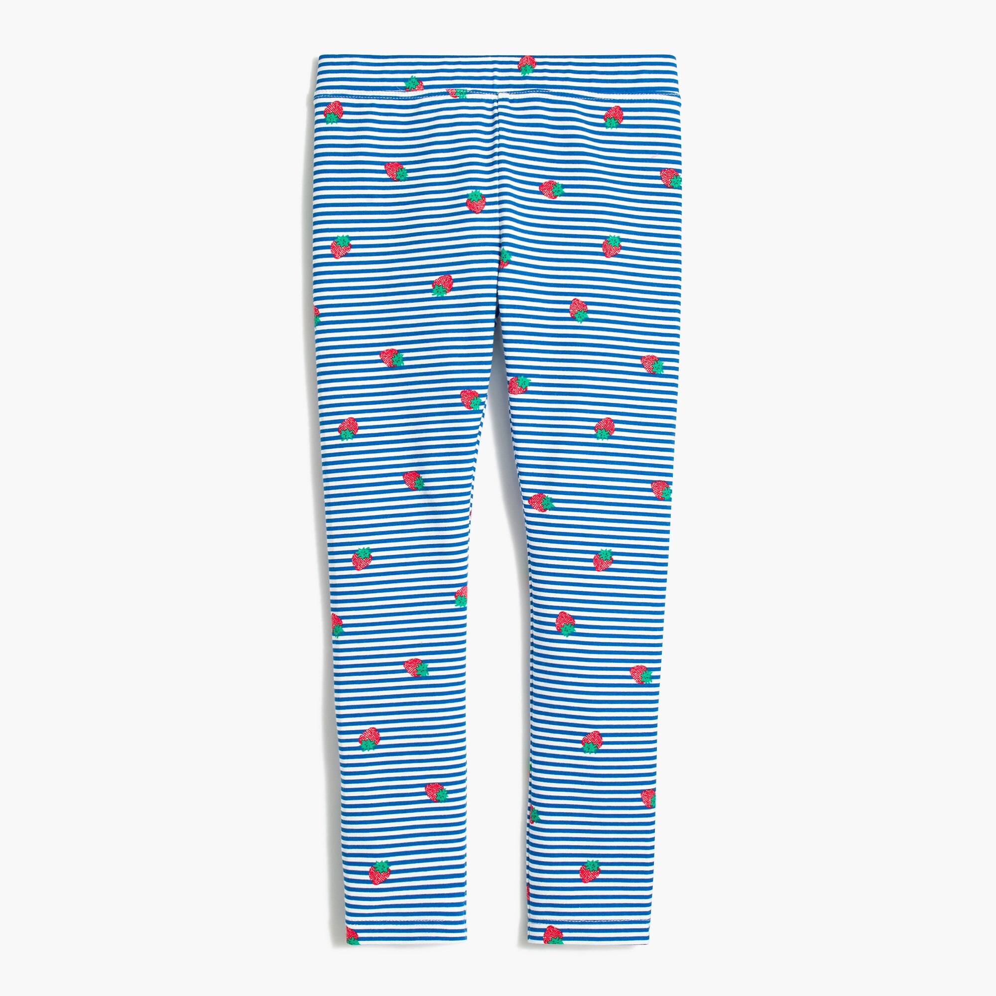 Girls' strawberry stripe leggings