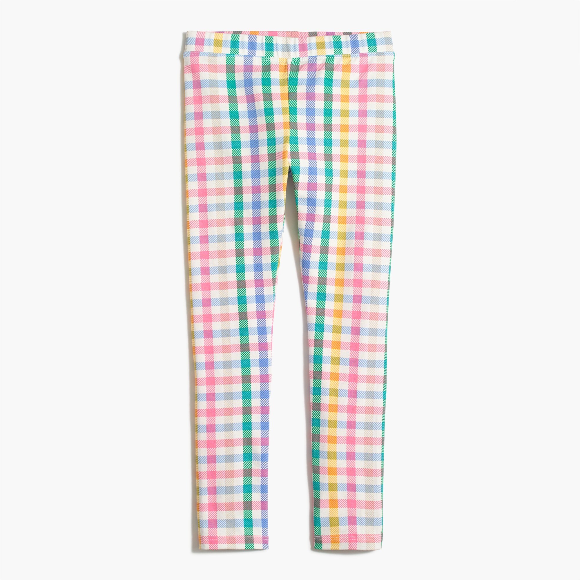 Girls' gingham leggings