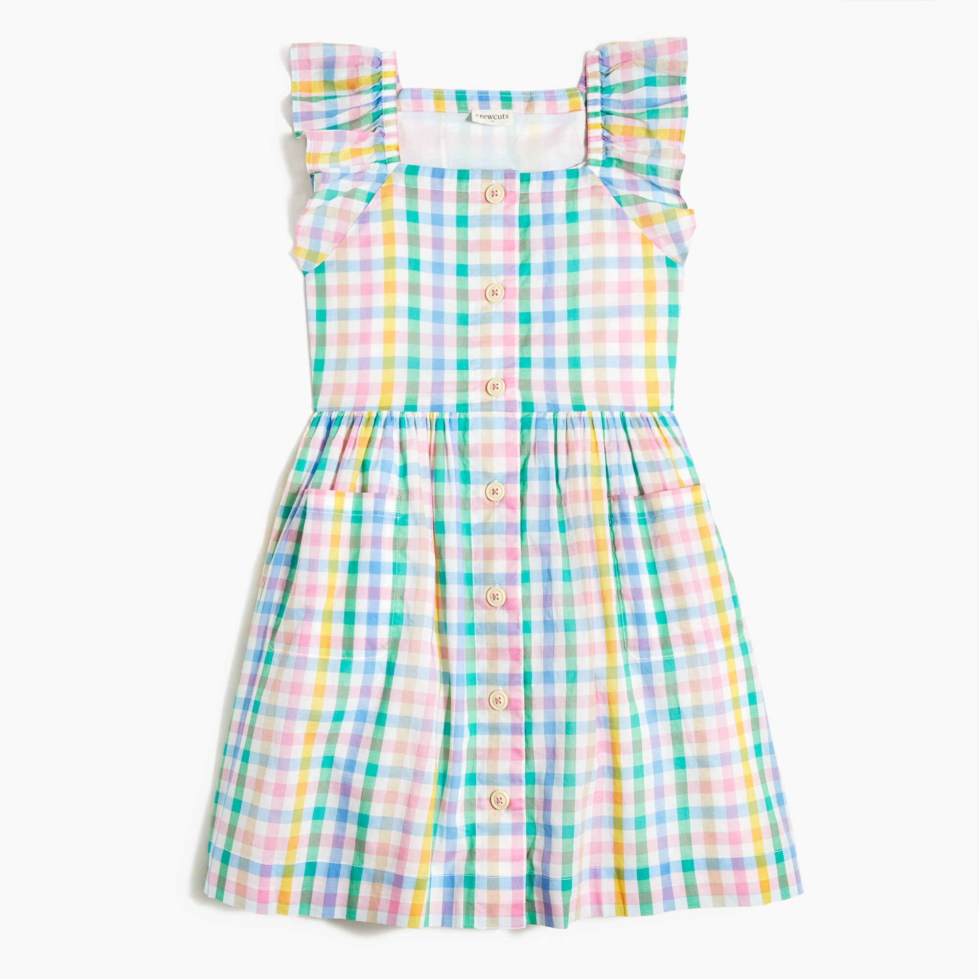 Girls' button front dress
