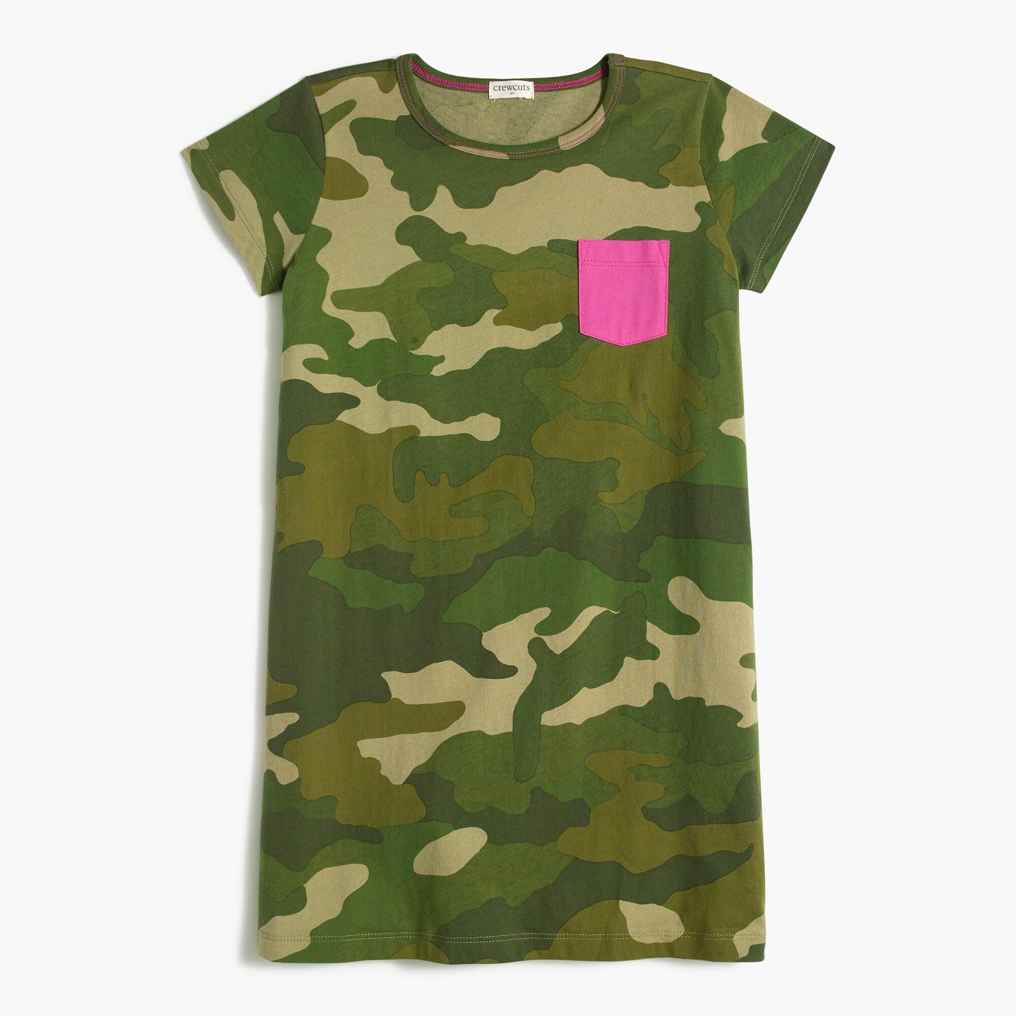Girls' T-shirt pocket dress