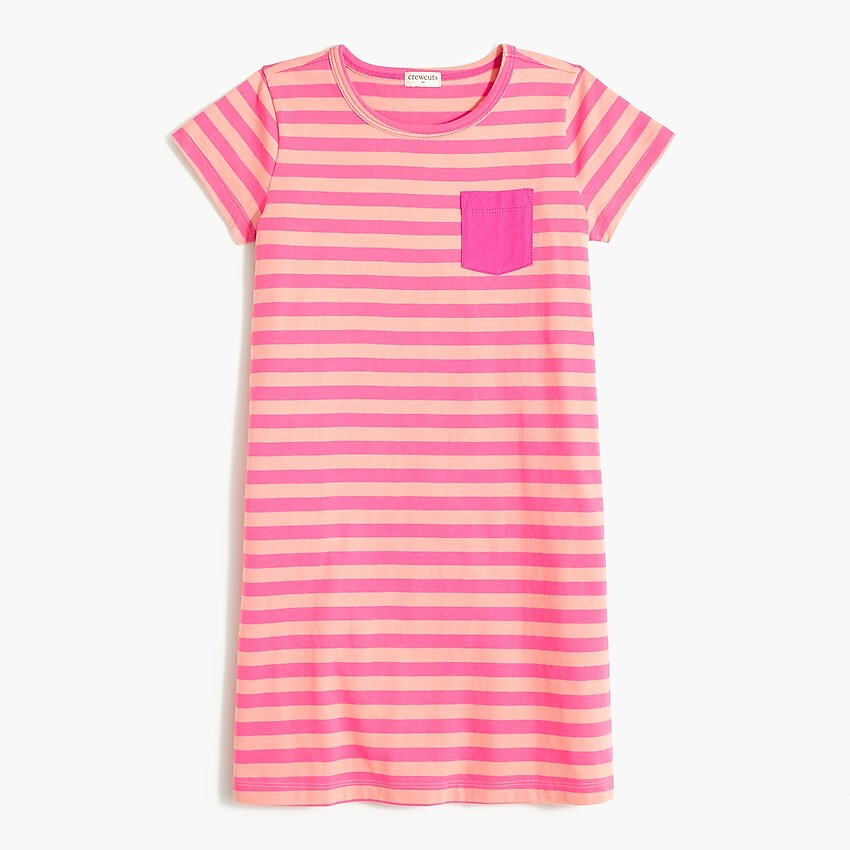 factory: girls' t-shirt pocket dress for girls, right side, view zoomed