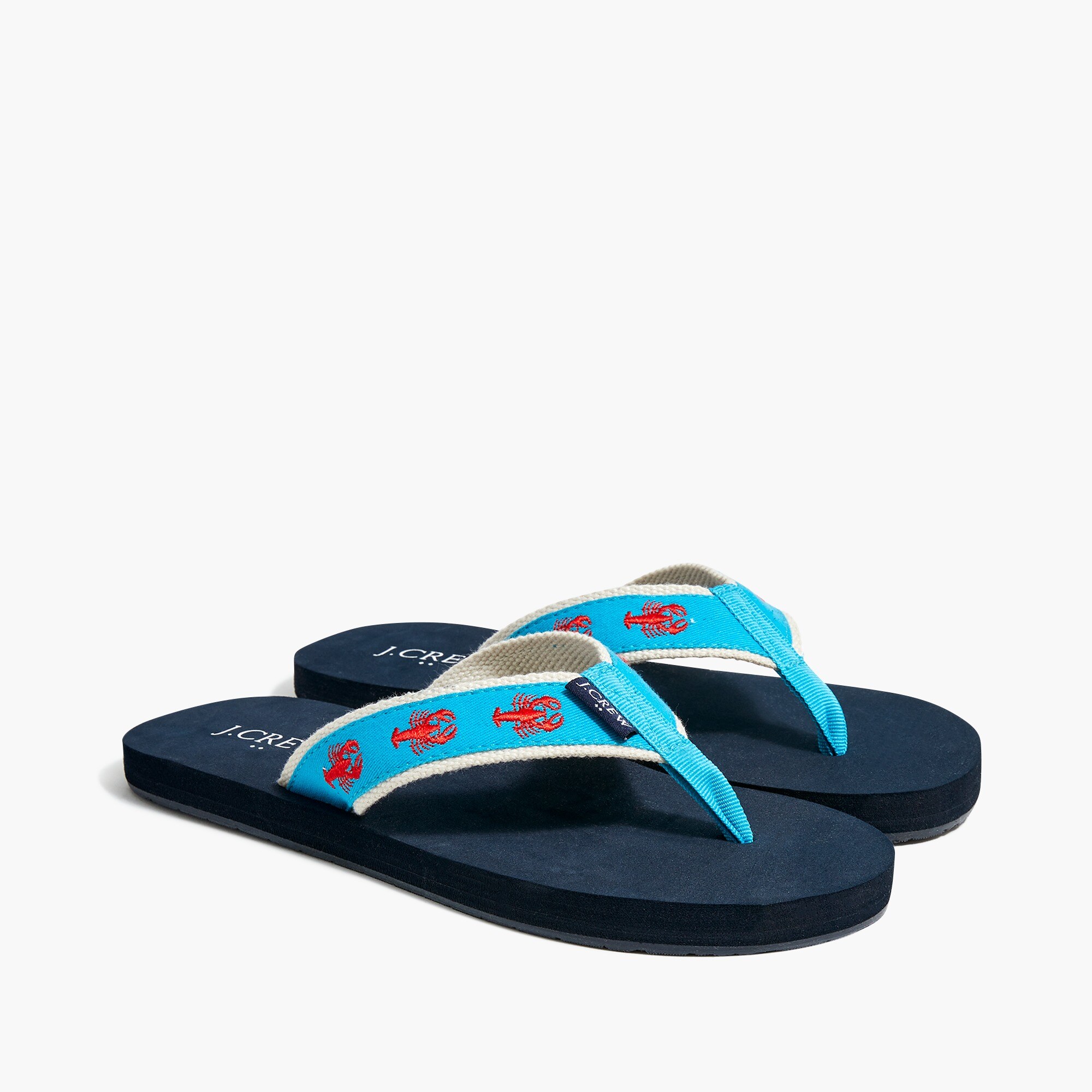 Embroidered flip-flops