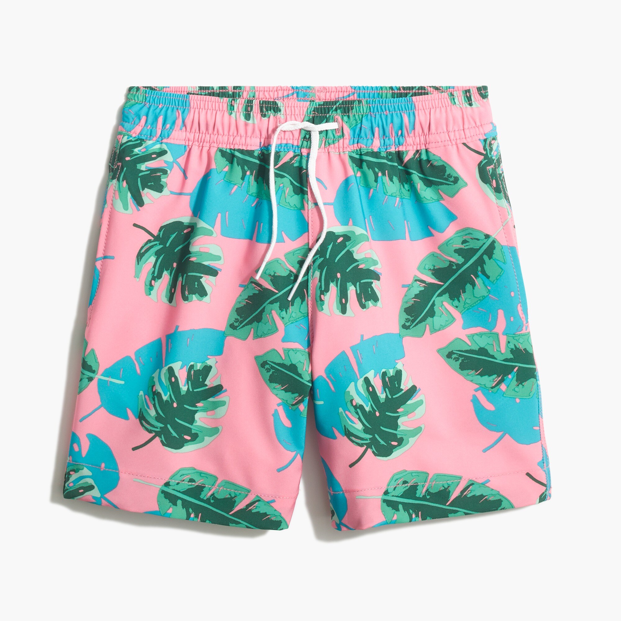 Boys' palm-print swim trunk