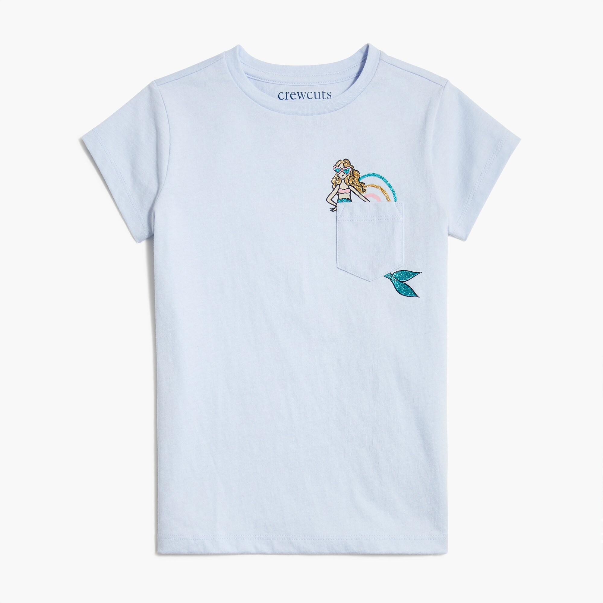 Girls' mermaid pocket graphic tee