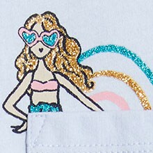 Girls' egg graphic tee NAVY 