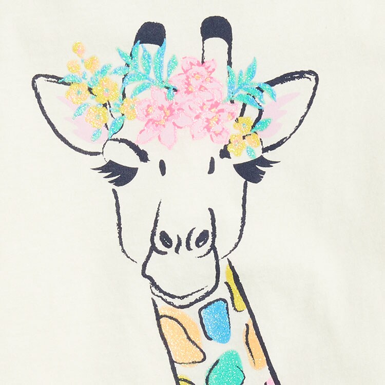 Girls' egg graphic tee NAVY 