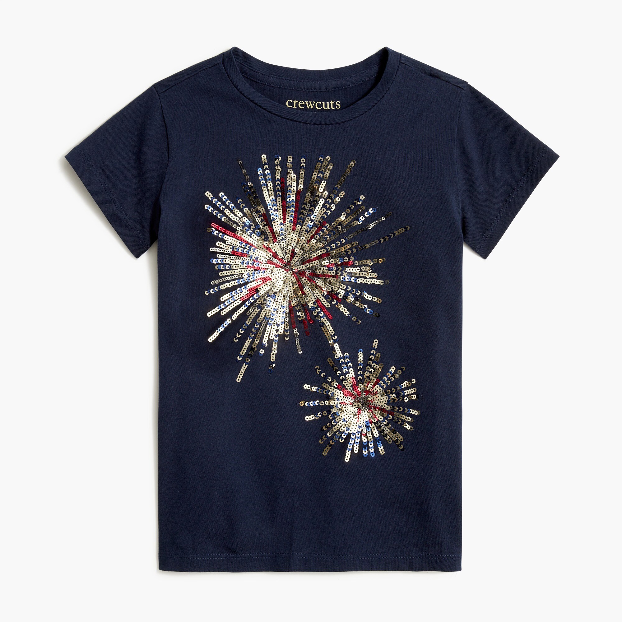 Girls' sequin fireworks graphic tee